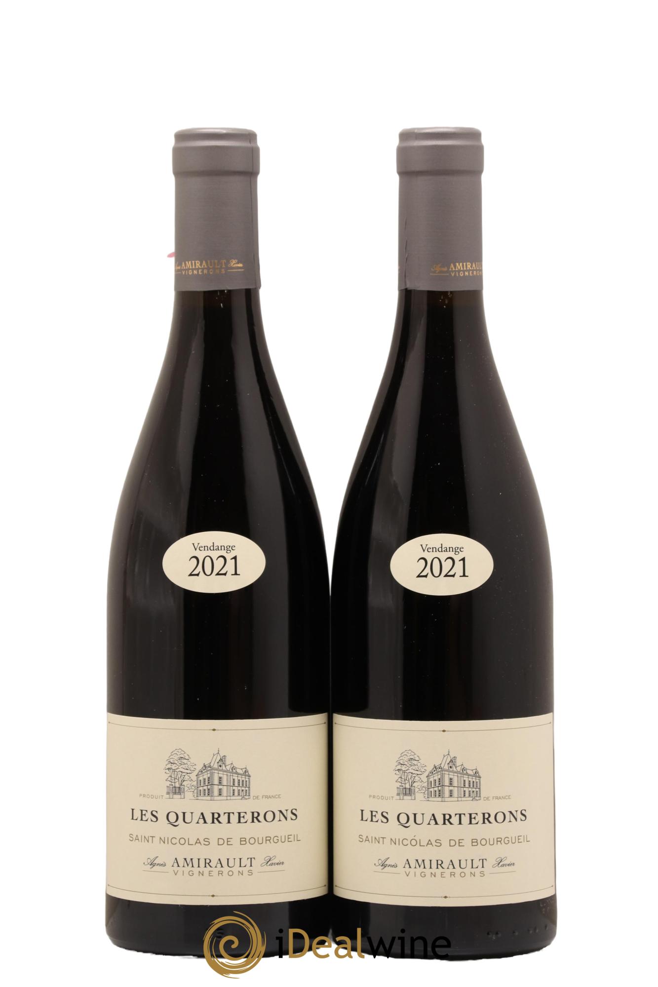 Saint-Nicolas de Bourgueil Les Quarterons Agnès et Xavier Amirault 2021 - Lot de 2 bouteilles - 0