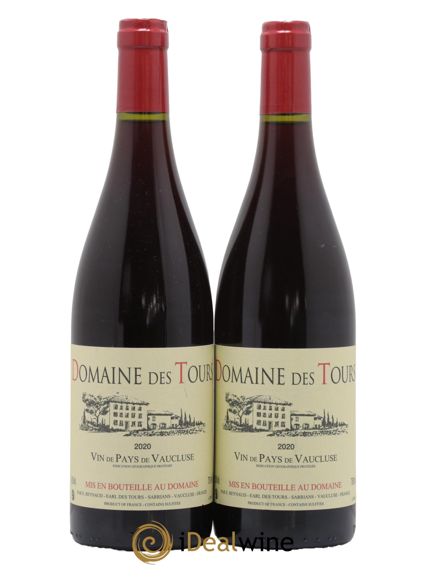 Vaucluse (Vin de Pays de Vaucluse) Domaine des Tours Emmanuel Reynaud 2020 - Lot de 2 bouteilles - 0