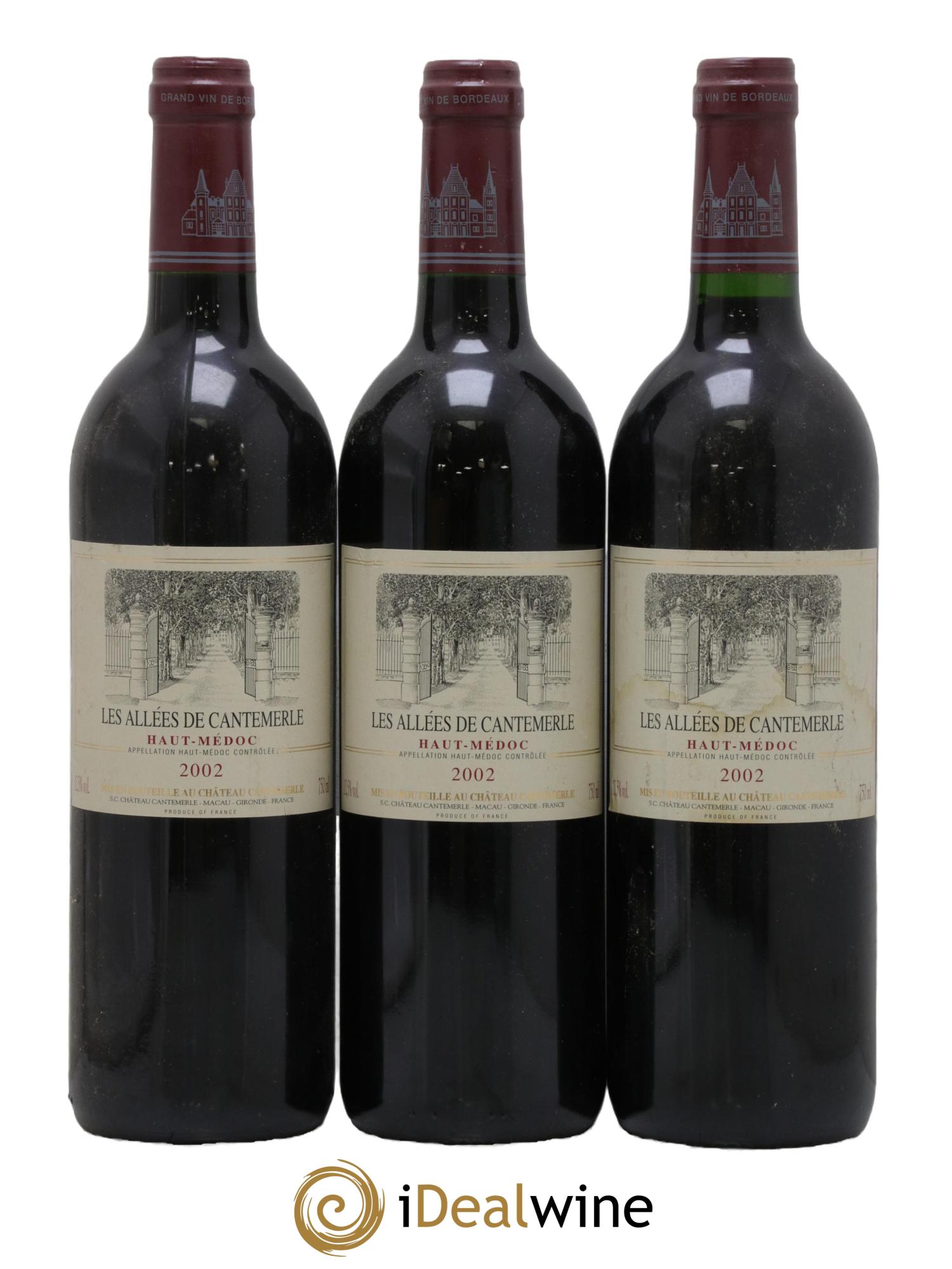 Allées de Cantemerle Second Vin 2002 - Lot de 3 bouteilles - 0