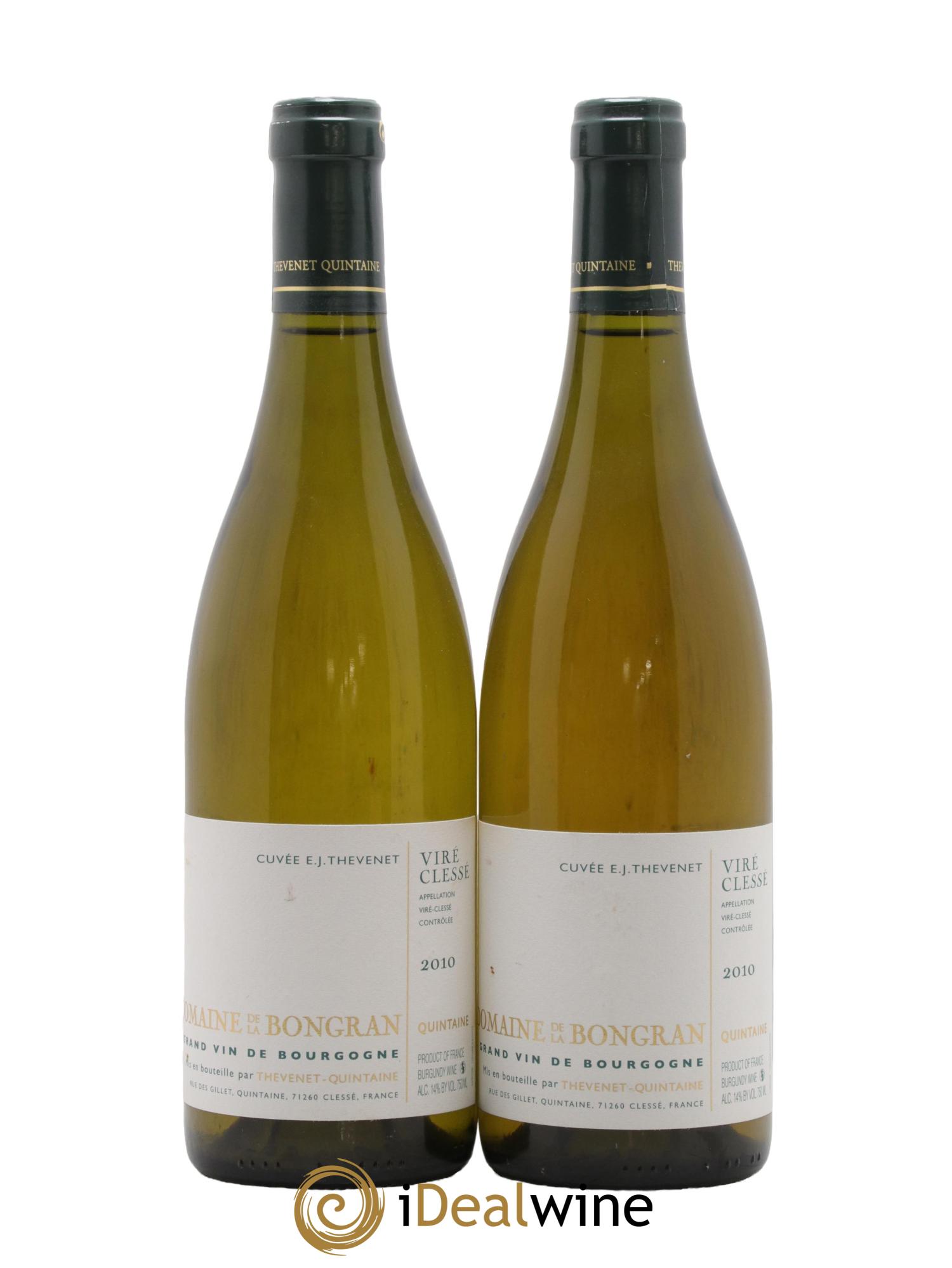 Viré-Clessé Cuvée E.J. Thevenet Domaine de la Bongran (J.Thevenet) 2010 - Lot de 2 bouteilles - 0