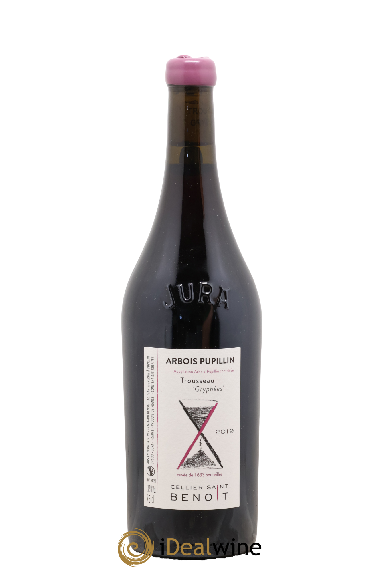 Arbois Pupillin Trousseau Gryphees Cellier Saint Benoit 2019 - Lot de 1 bouteille - 0