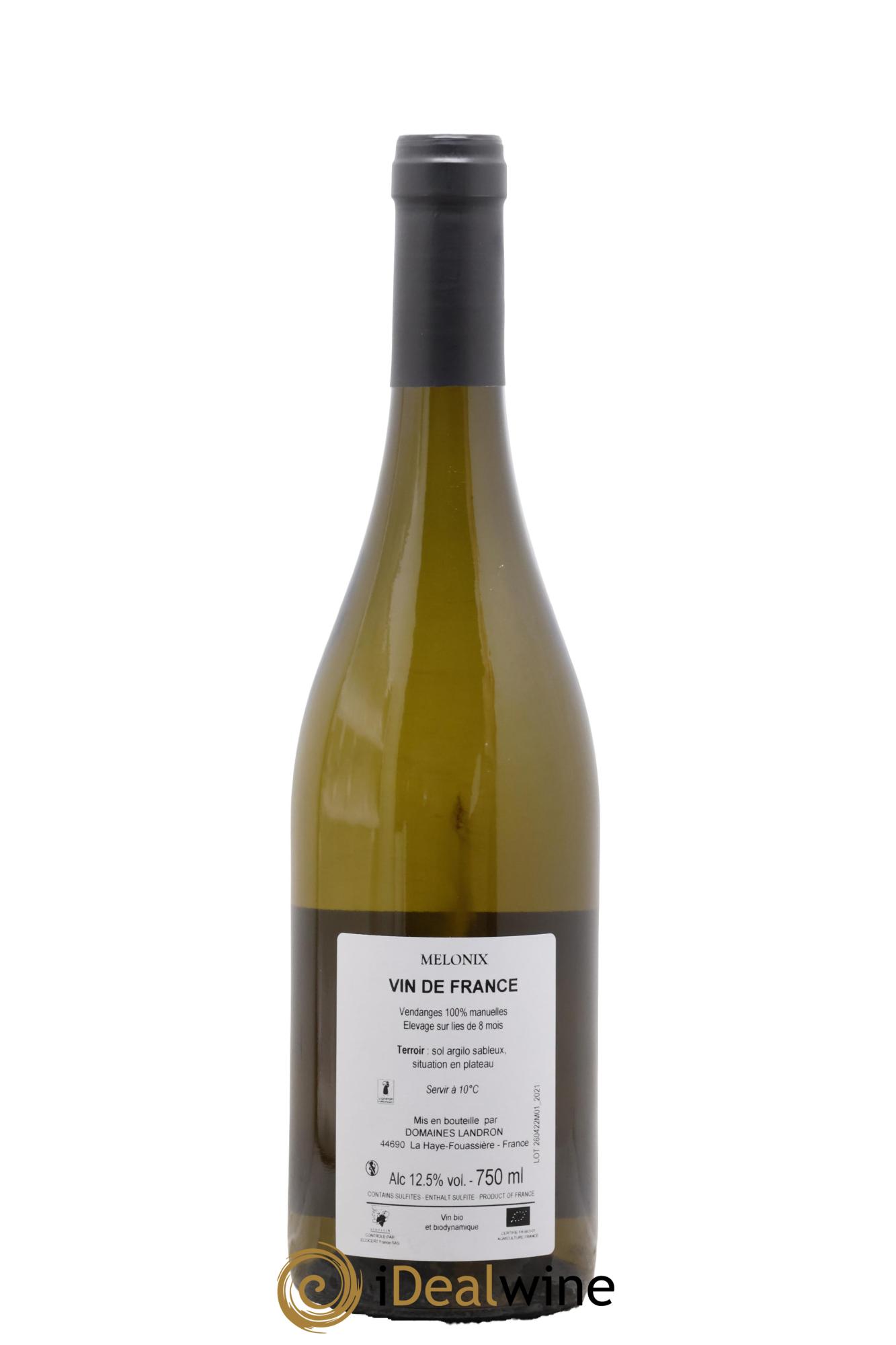 Vin de France Melonix Jo Landron 2021 - Lot de 1 bouteille - 1