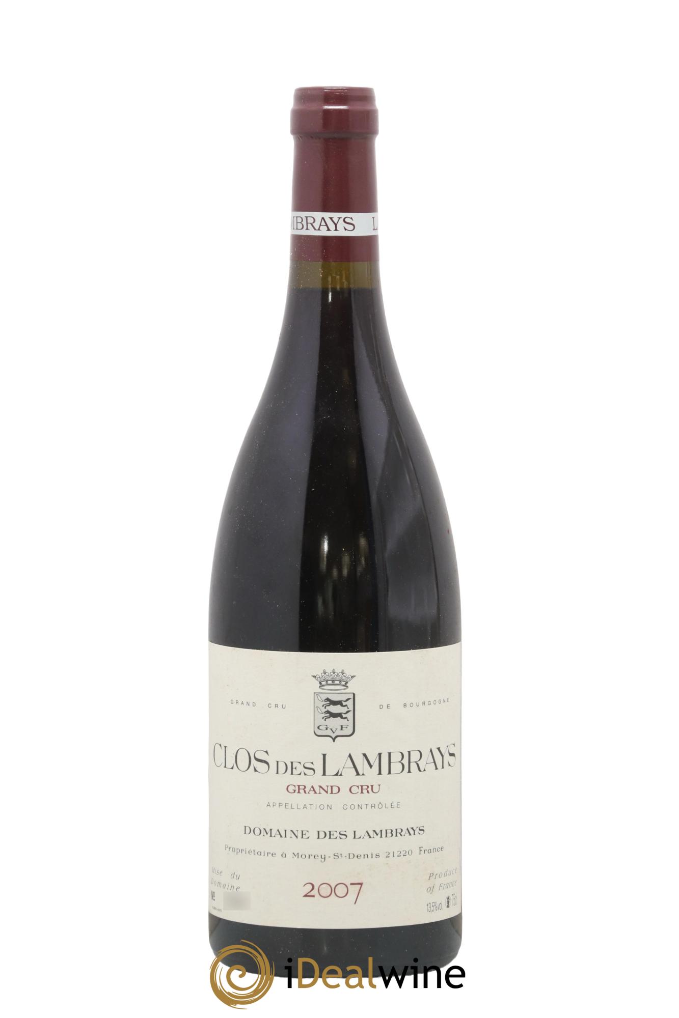 Clos des Lambrays Grand Cru Domaine des Lambrays 2007 - Lot of 1 bottle - 0