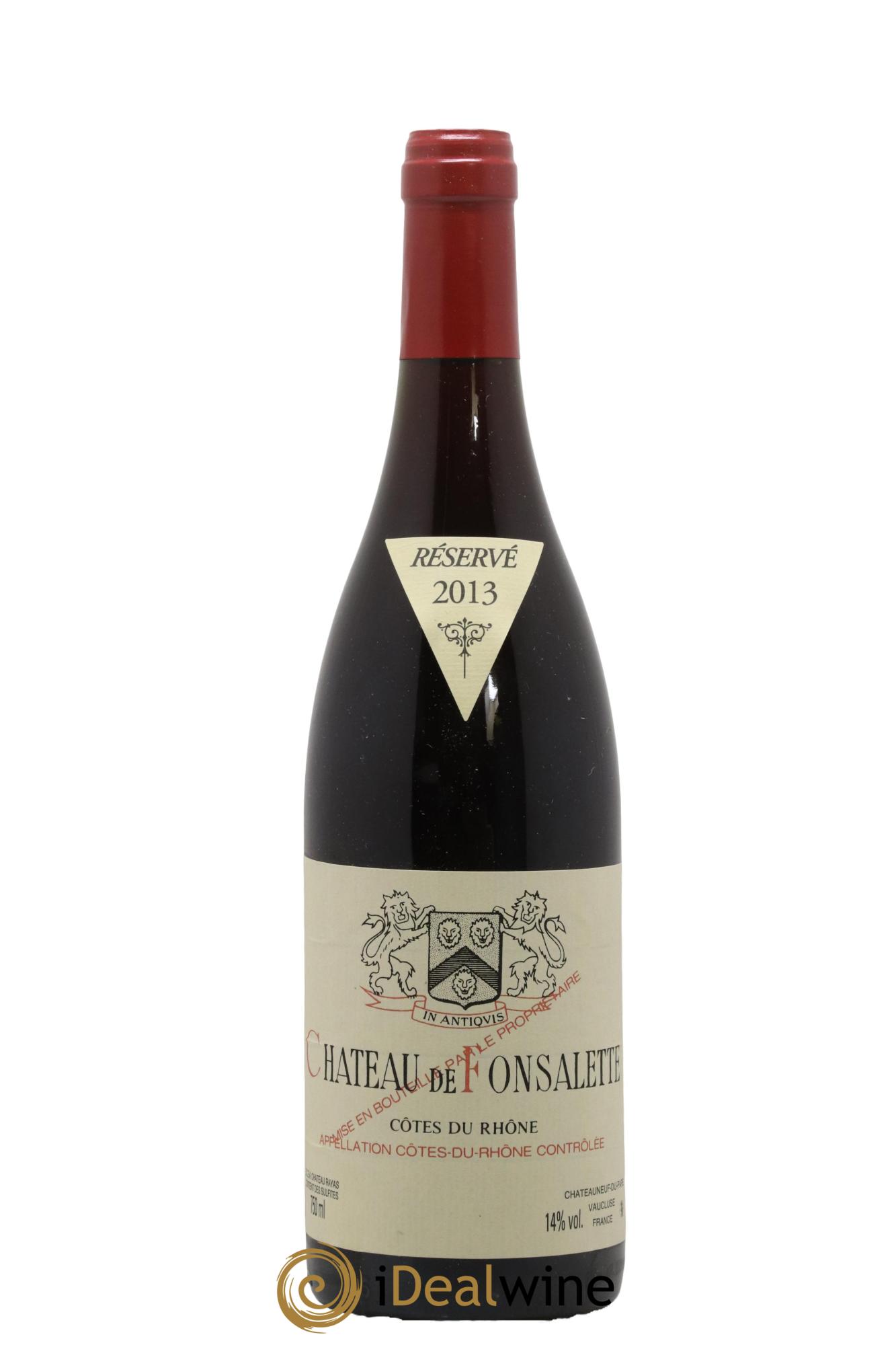Côtes-du-Rhône Château de Fonsalette Emmanuel Reynaud 2013 - Lot de 1 bouteille - 0