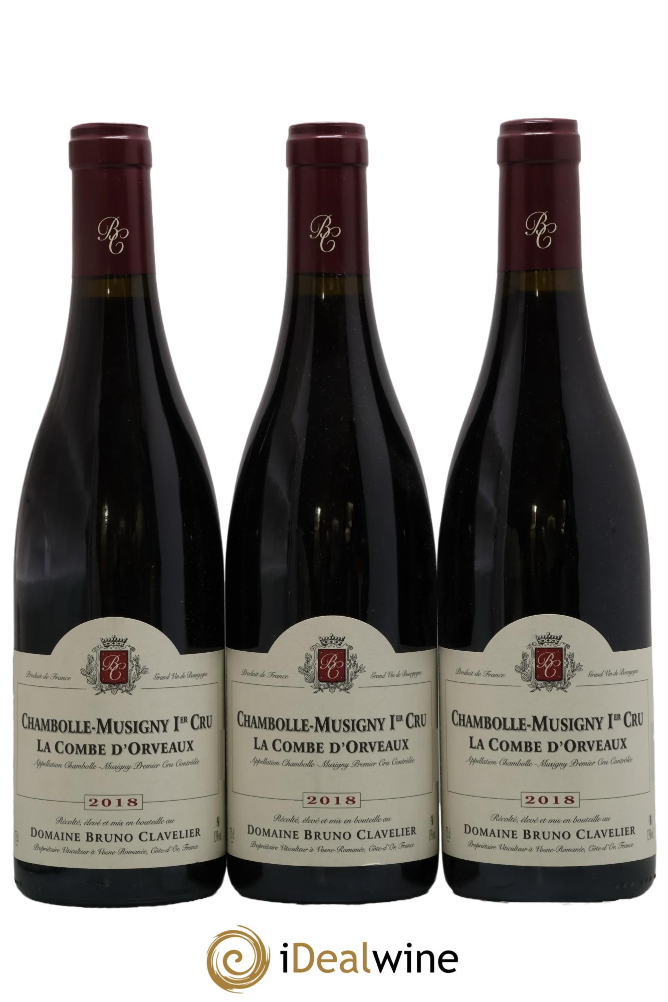 Chambolle-Musigny 1er Cru La Combe d'Orveaux Bruno Clavelier 2018 - Posten von 3 Flaschen - 0