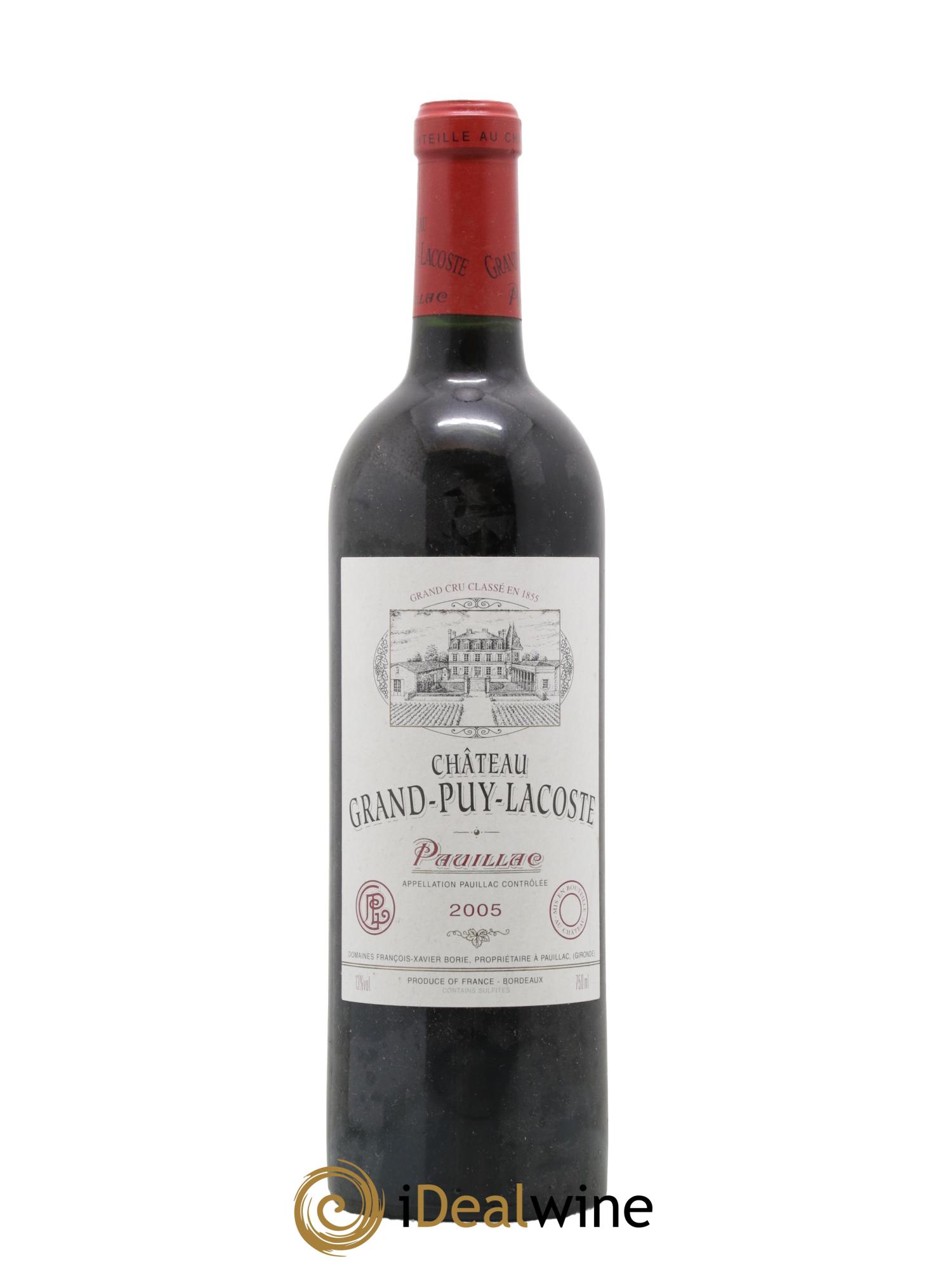 Château Grand Puy Lacoste 5ème Grand Cru Classé 2005 - Lot de 1 bouteille - 0