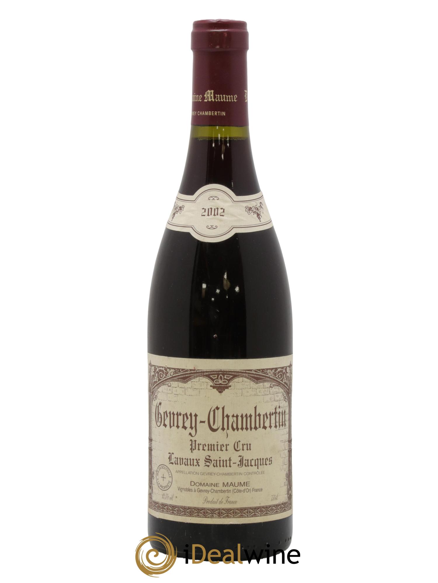 Gevrey-Chambertin 1er Cru Lavaux Saint Jacques Maume (Domaine) 2002 - Lot de 1 bouteille - 0