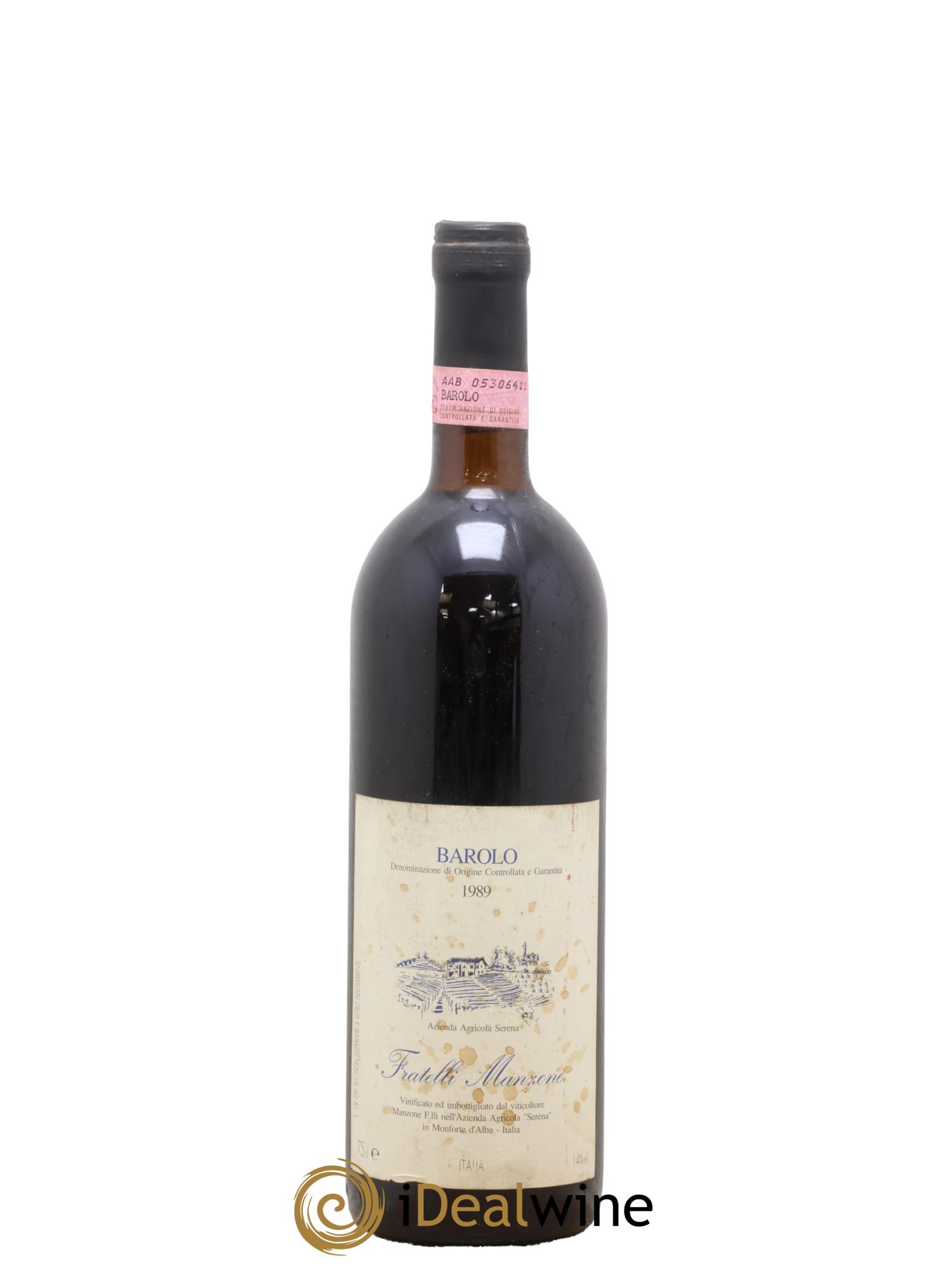 Barolo Fratelli Manzone 1989 - Posten von 1 Flasche - 0