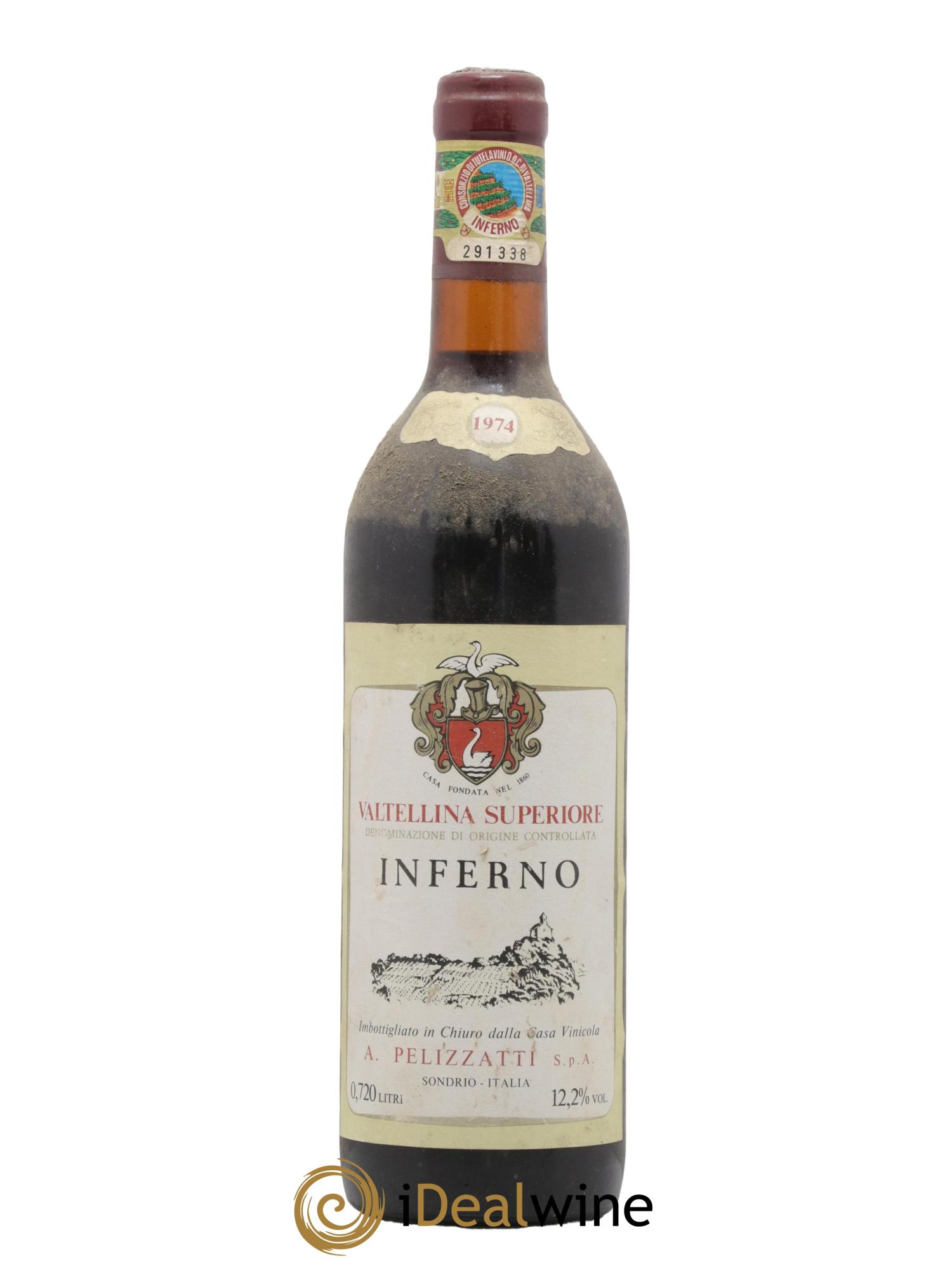 Italie Valtellina Inferno A. Pellizzatti 1974 - Lot de 1 bouteille - 0