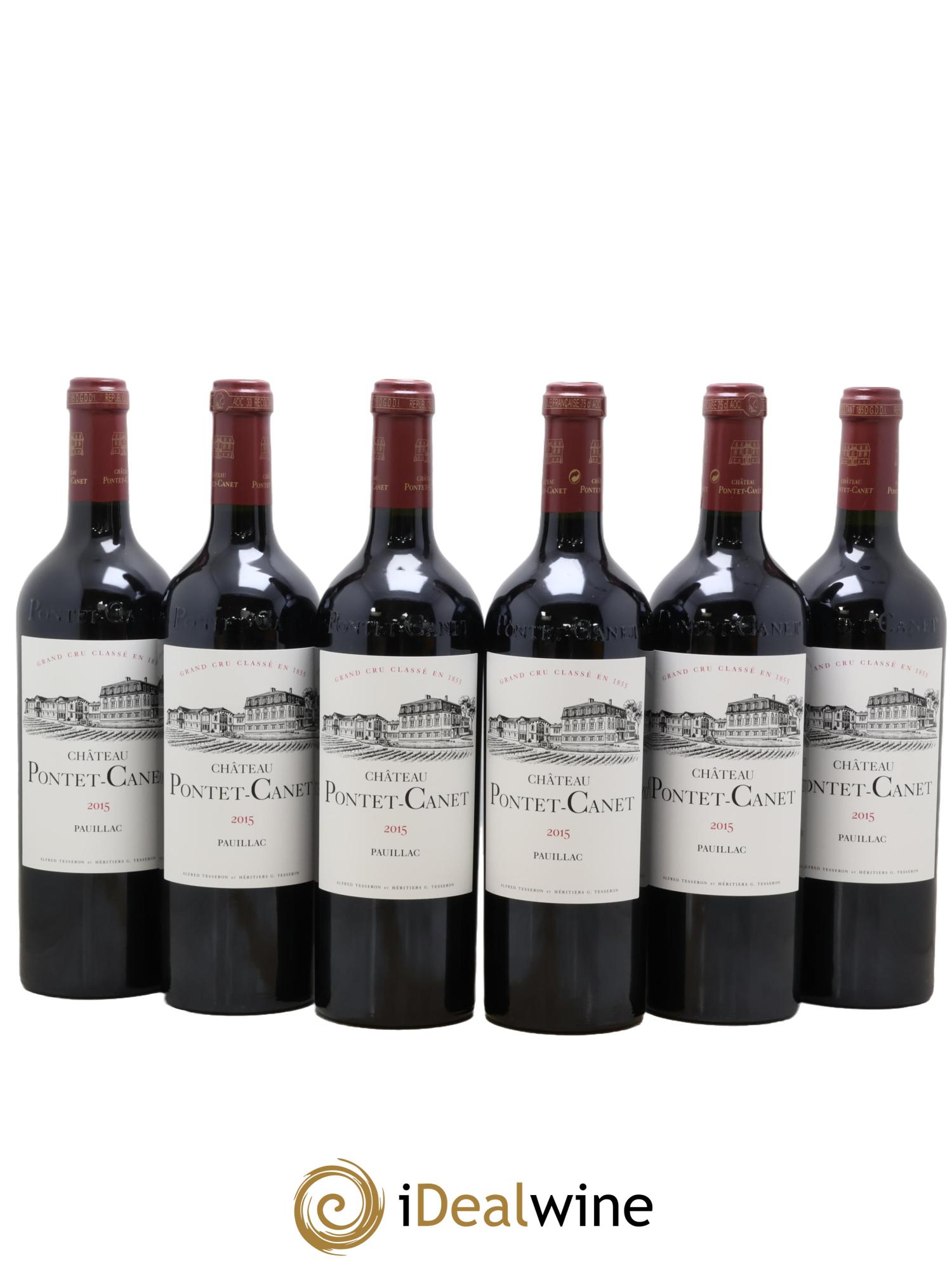 Château Pontet Canet 5ème Grand Cru Classé 2015 - Lotto di 6 bottiglie - 0