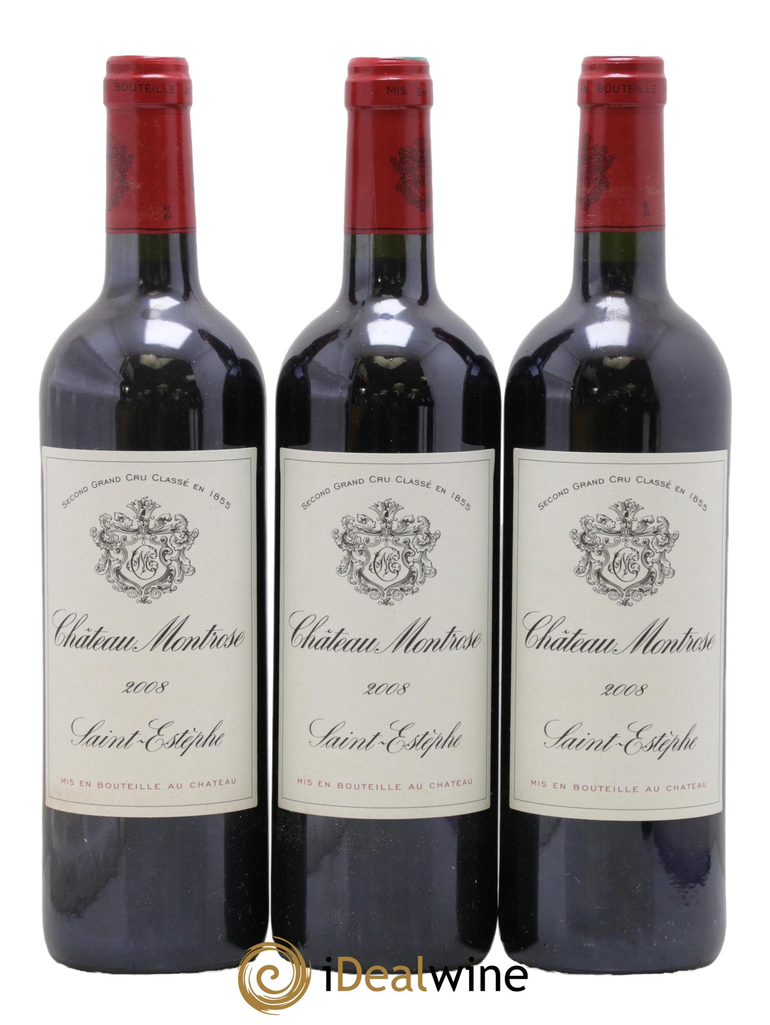 Château Montrose 2ème Grand Cru Classé 2008 - Posten von 3 Flaschen - 0