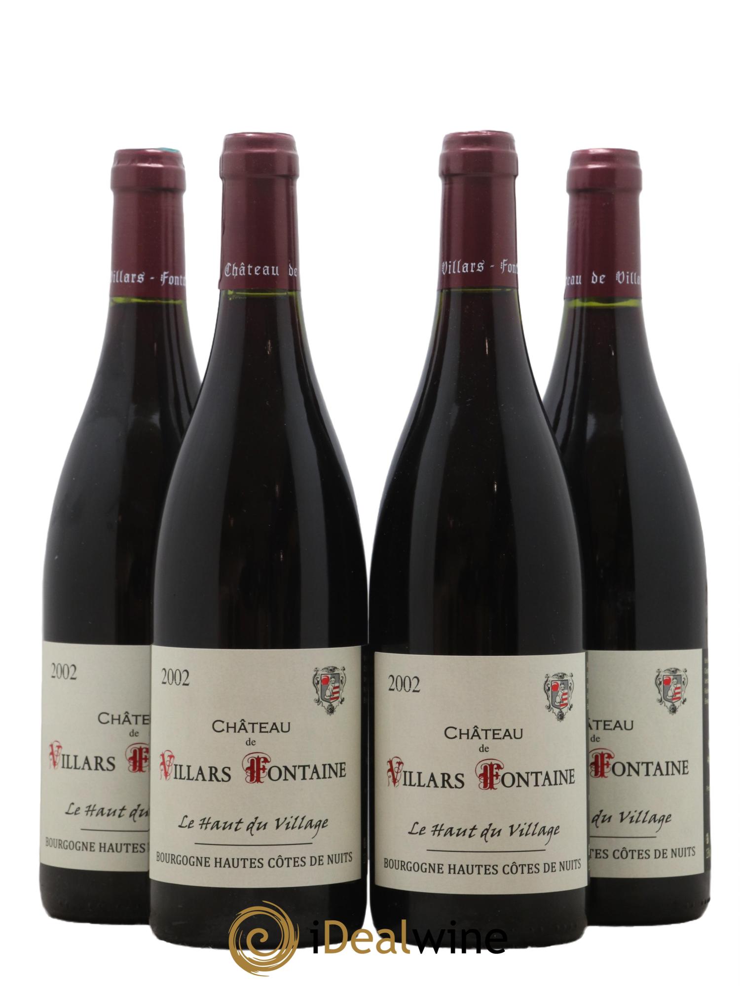 Hautes-Côtes de Nuits Le Haut du Village Domaine de Villars Fontaine 2002 - Lot de 4 bouteilles - 0