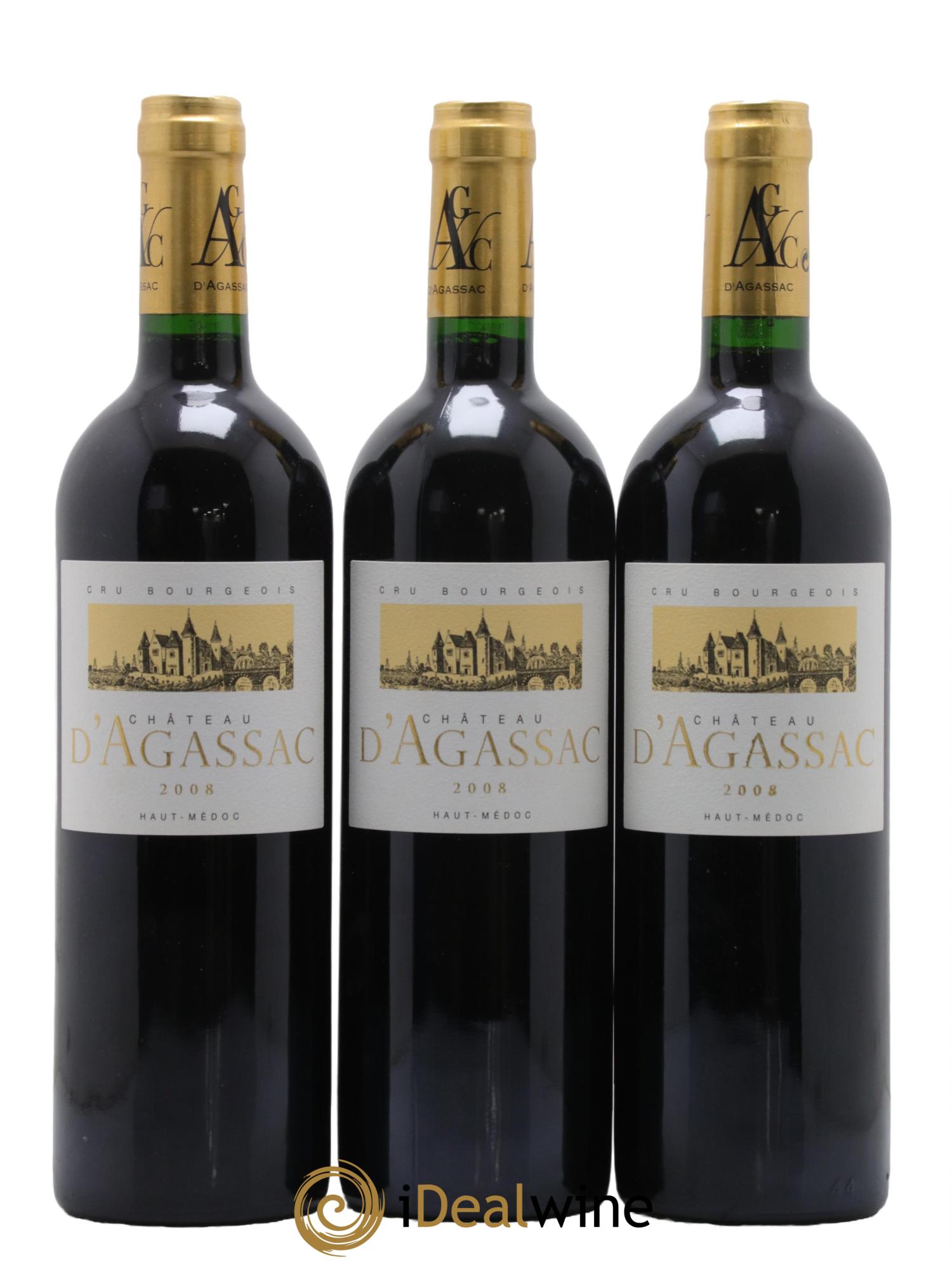 Château d' Agassac Cru Bourgeois 2008 - Lot de 6 bouteilles - 1