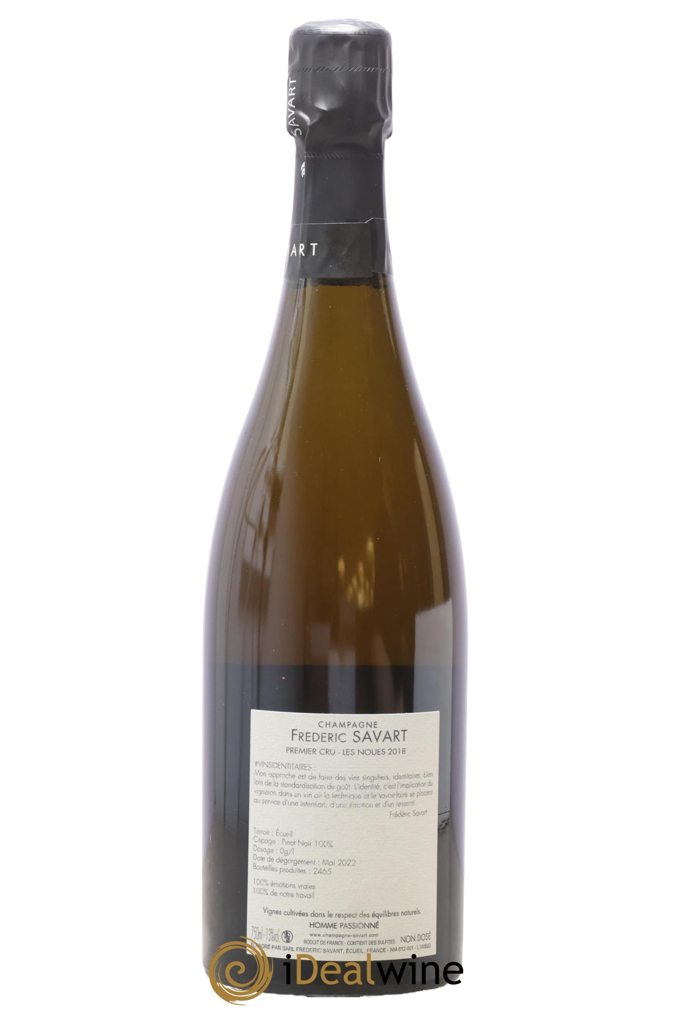 Les Noues 1er Cru Extra-Brut Savart 2018 - Lot de 1 bouteille - 1
