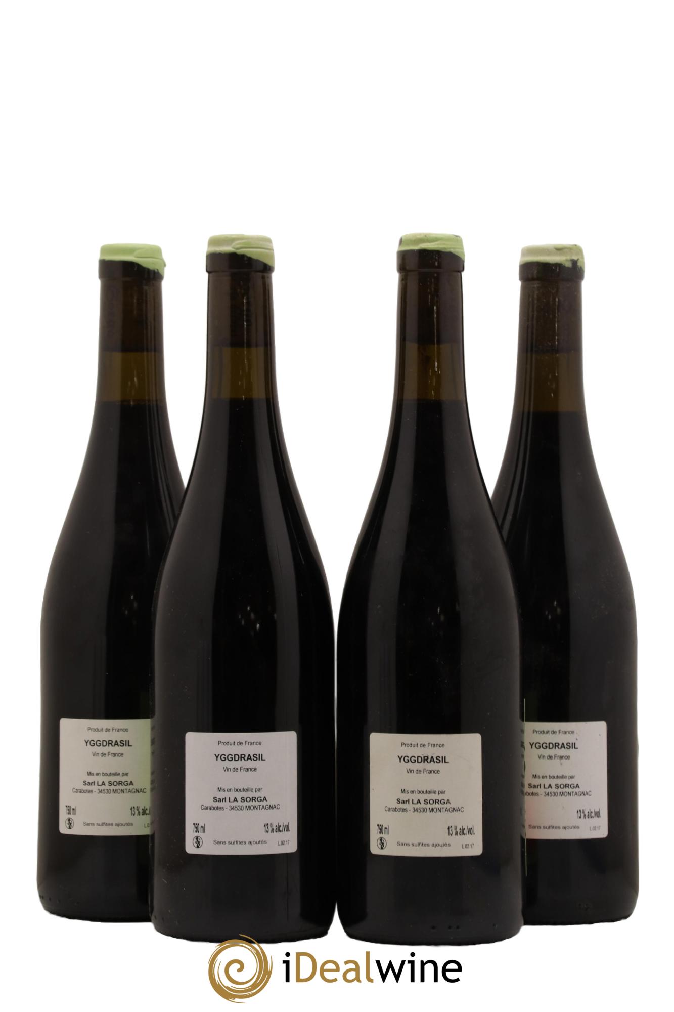 Vin de France YGGDRASIL La Sorga Anthony Tortul 2017 - Lot de 4 bouteilles - 1