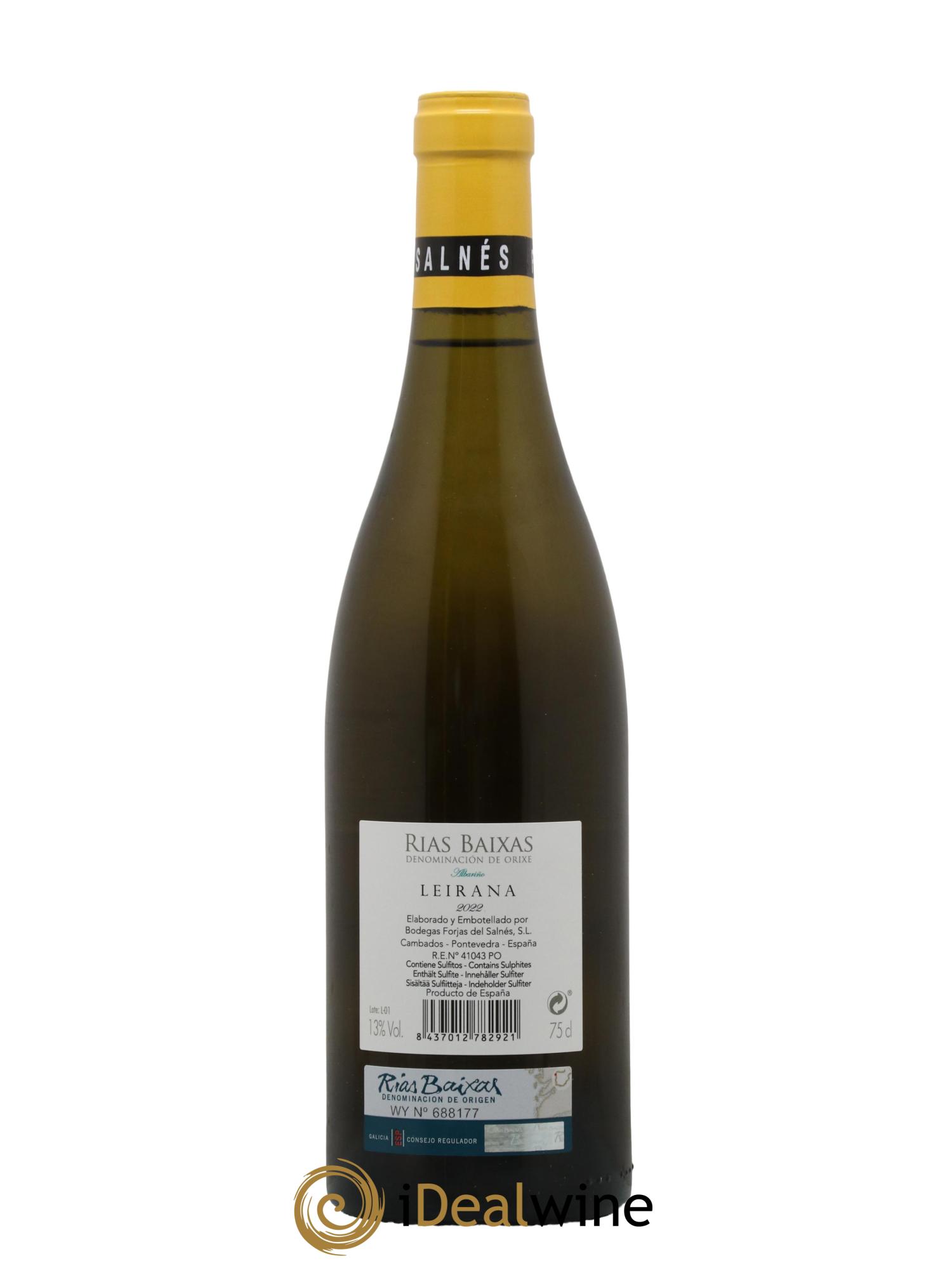 Rias Baixas Albarino Leirana Forjas Del Salnes 2022 - Posten von 1 Flasche - 1