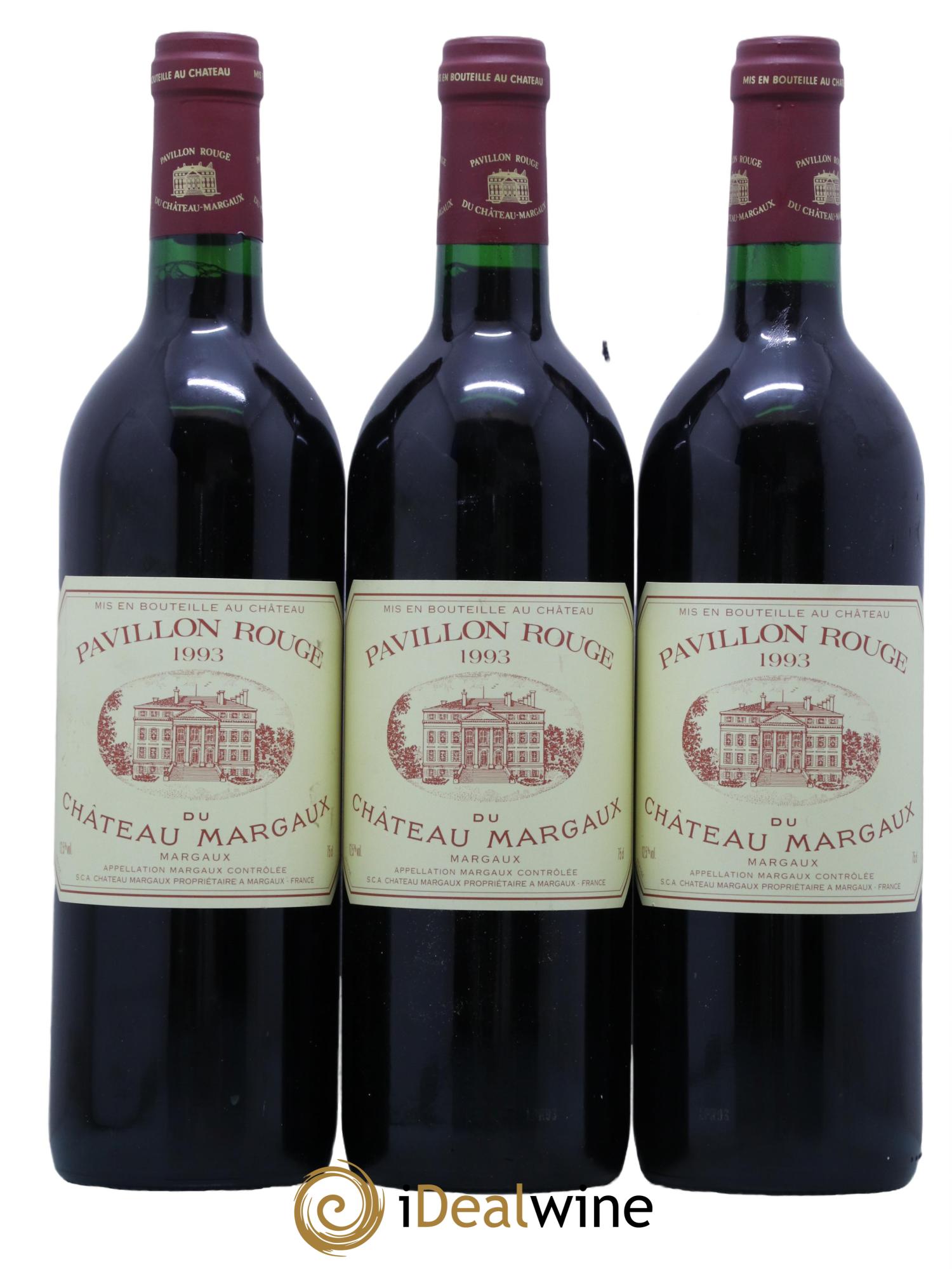 Pavillon Rouge du Château Margaux Second Vin 1993 - Lot de 3 bouteilles - 0