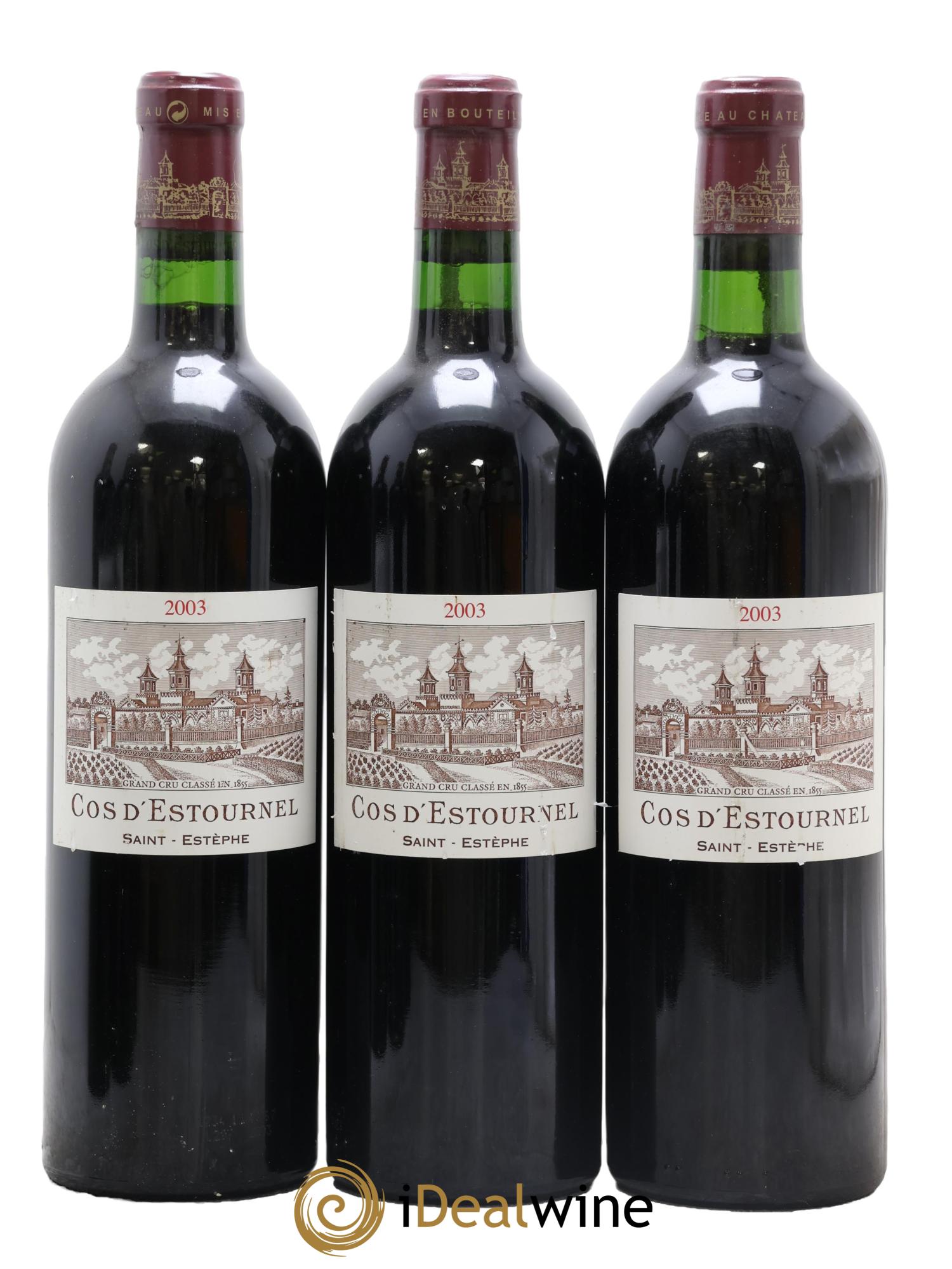 Cos d'Estournel 2ème Grand Cru Classé 2003 - Lot de 3 bouteilles - 0