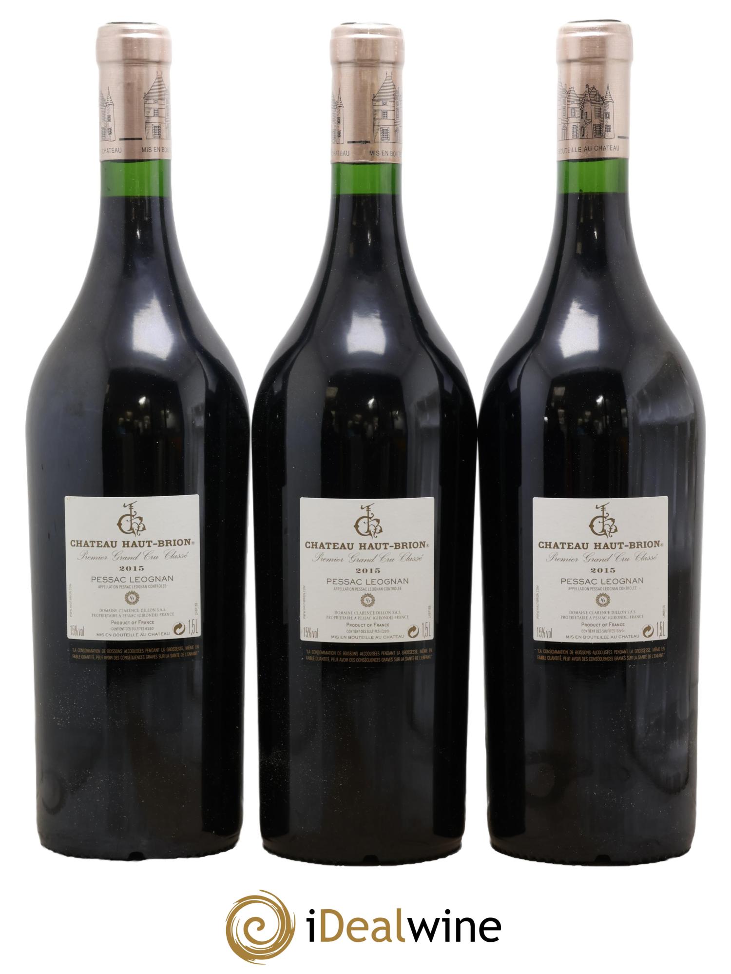 Château Haut Brion 1er Grand Cru Classé 2015 - Lot de 3 magnums - 1