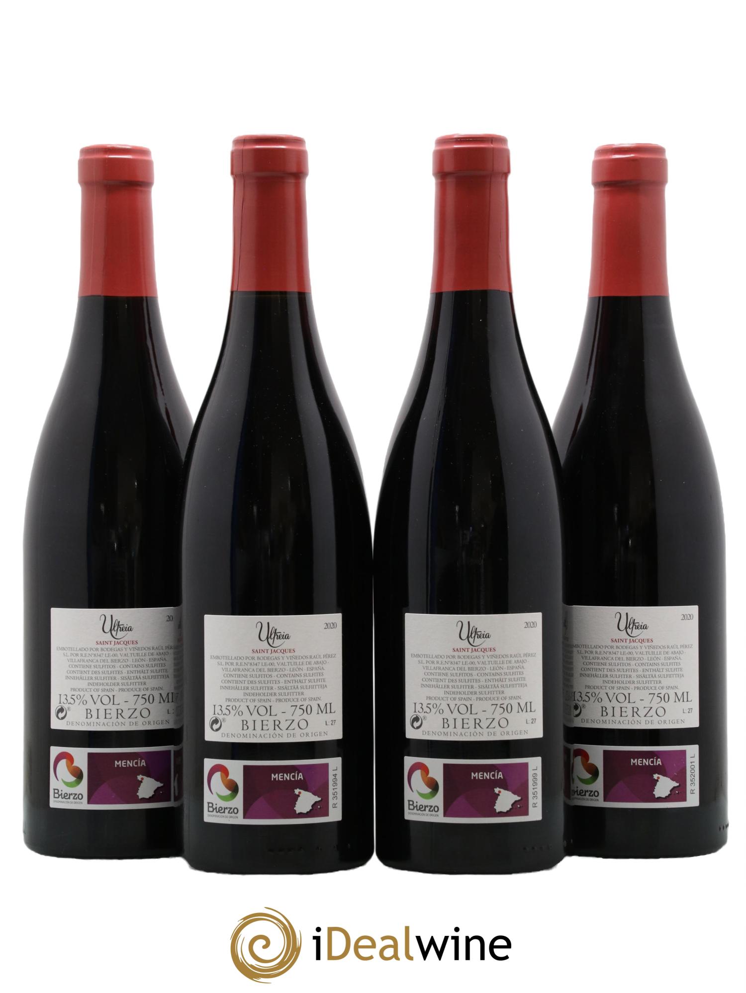 Bierzo DO Ultreia Saint Jacques Raul Perez 2020 - Lot de 4 bouteilles - 1