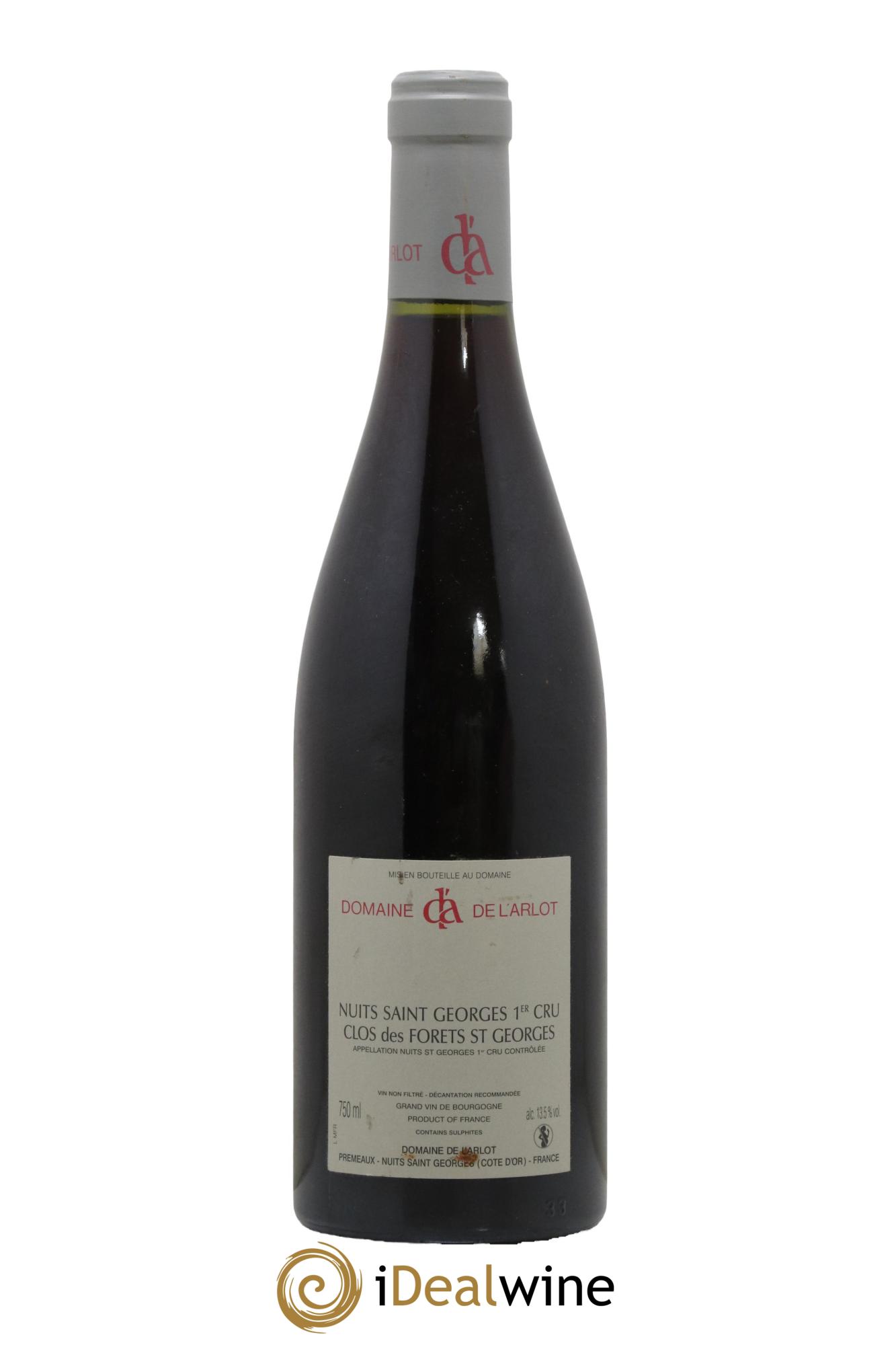 Nuits-Saint-Georges 1er Cru Clos des Forêts Saint-Georges Domaine de l'Arlot 2010 - Lot de 1 bouteille - 1