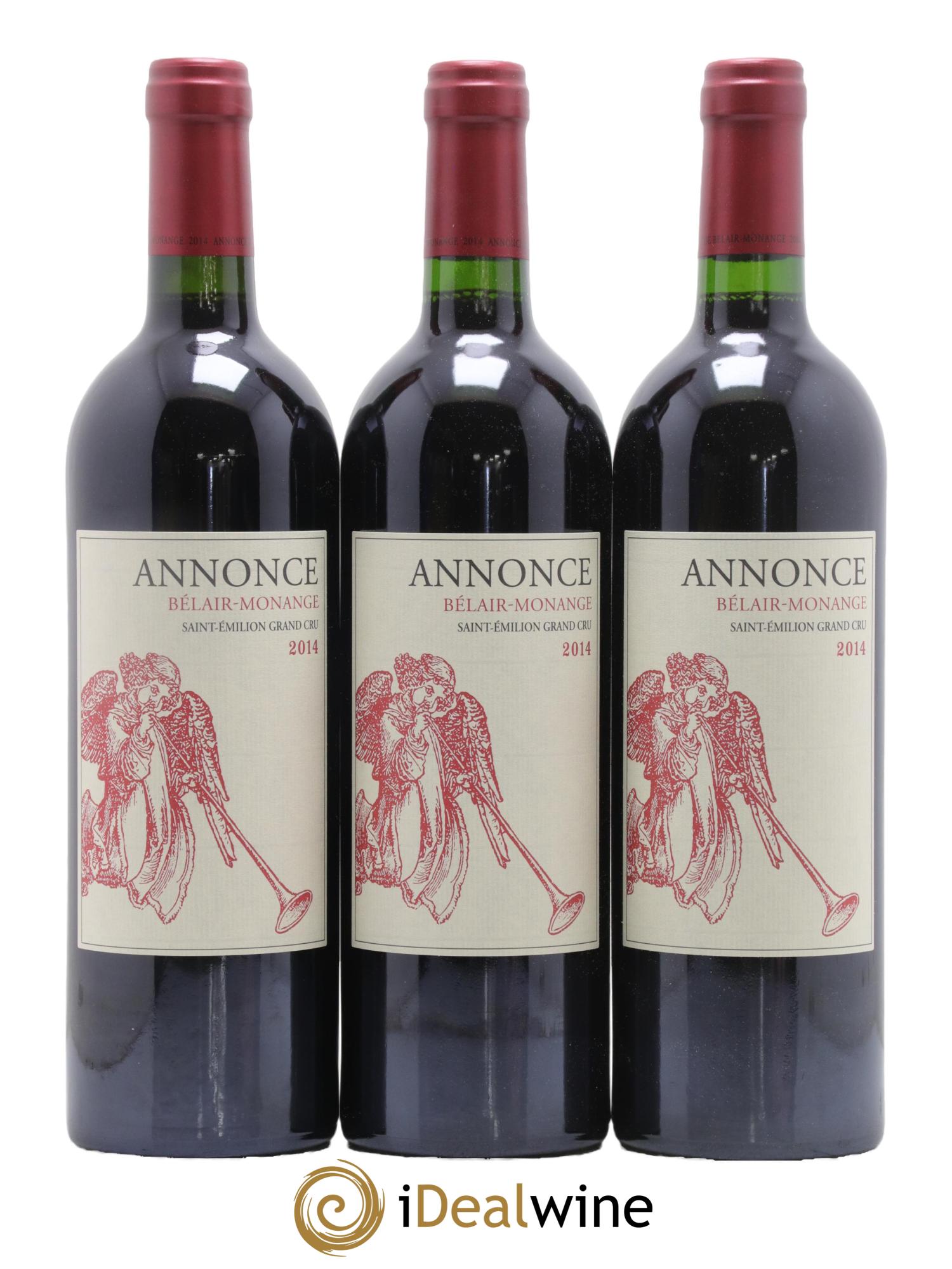 Saint-Émilion Grand Cru Annonce de Bélair-Monange Château Bélair-Monange 2014 - Posten von 6 Flaschen - 2