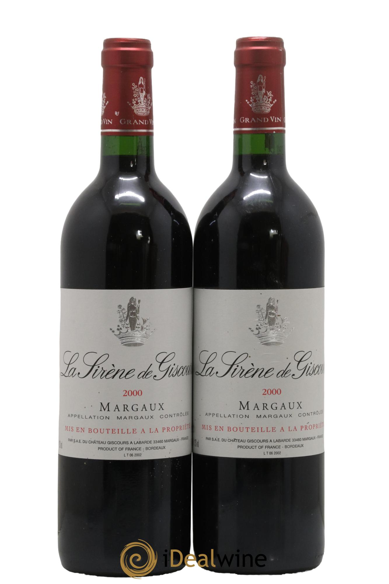 La Sirène de Giscours 2000 - Lot de 2 bouteilles - 0