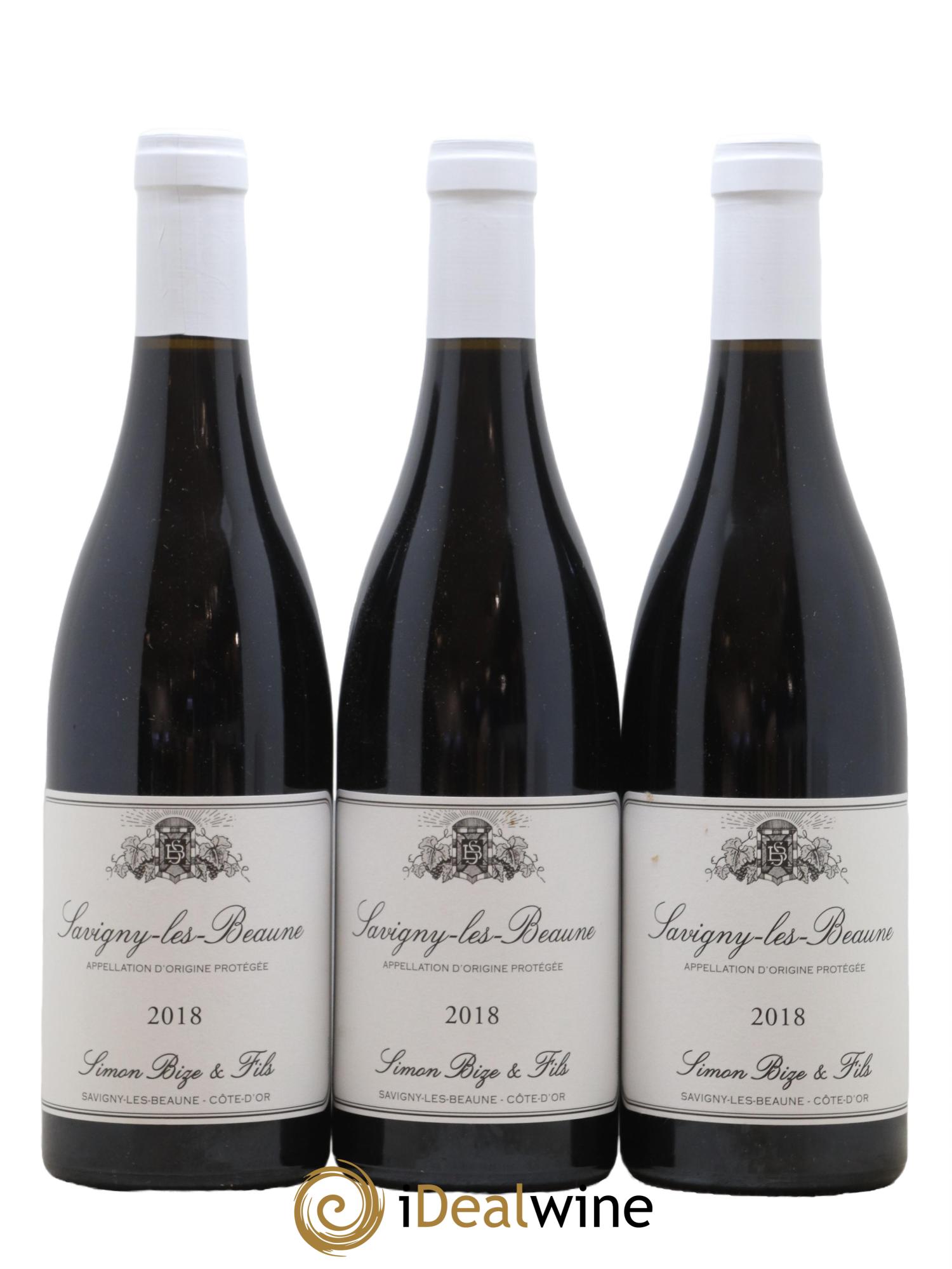 Savigny-lès-Beaune Simon Bize & Fils 2018 - Lot de 3 bouteilles - 0