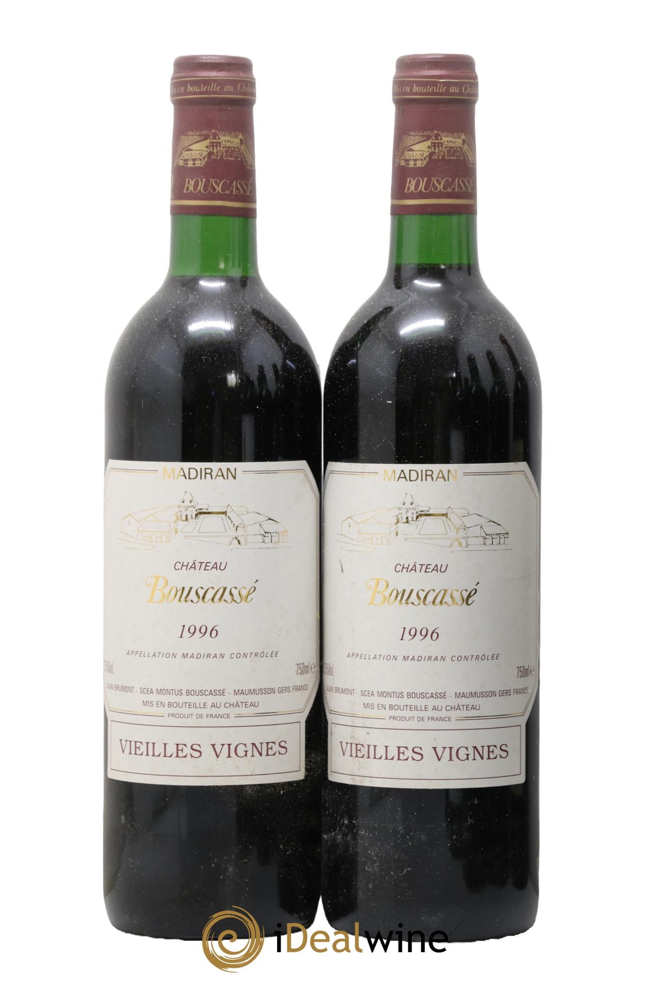 Madiran Vieilles Vignes Château Bouscassé - Alain Brumont 1996 - Lot de 2 bouteilles - 0