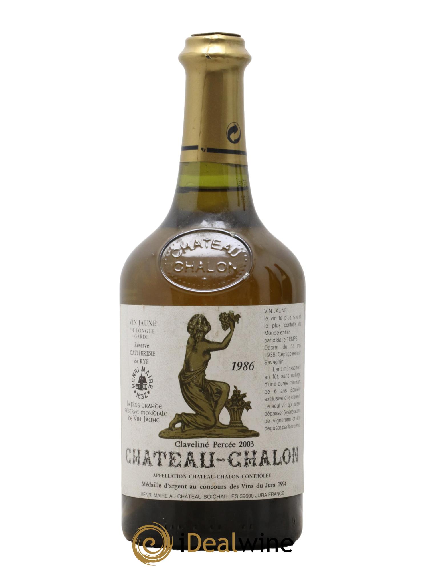 Château-Chalon Réserve Catherine De Rye Henri Maire 1986 - Lot de 1 clavelin - 0