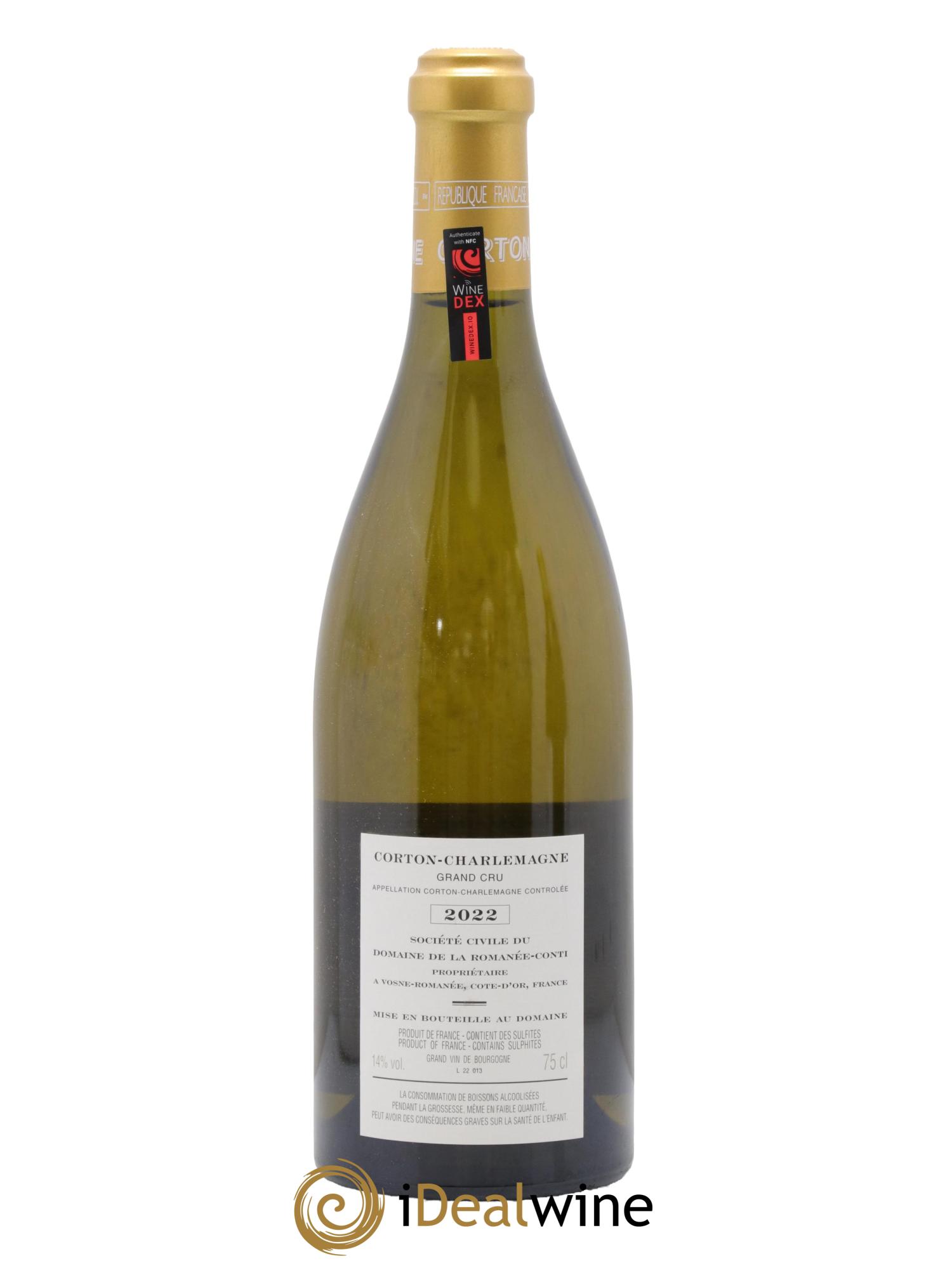 Corton-Charlemagne Grand Cru Domaine de la Romanée-Conti 2022 - Lot de 1 bouteille - 1