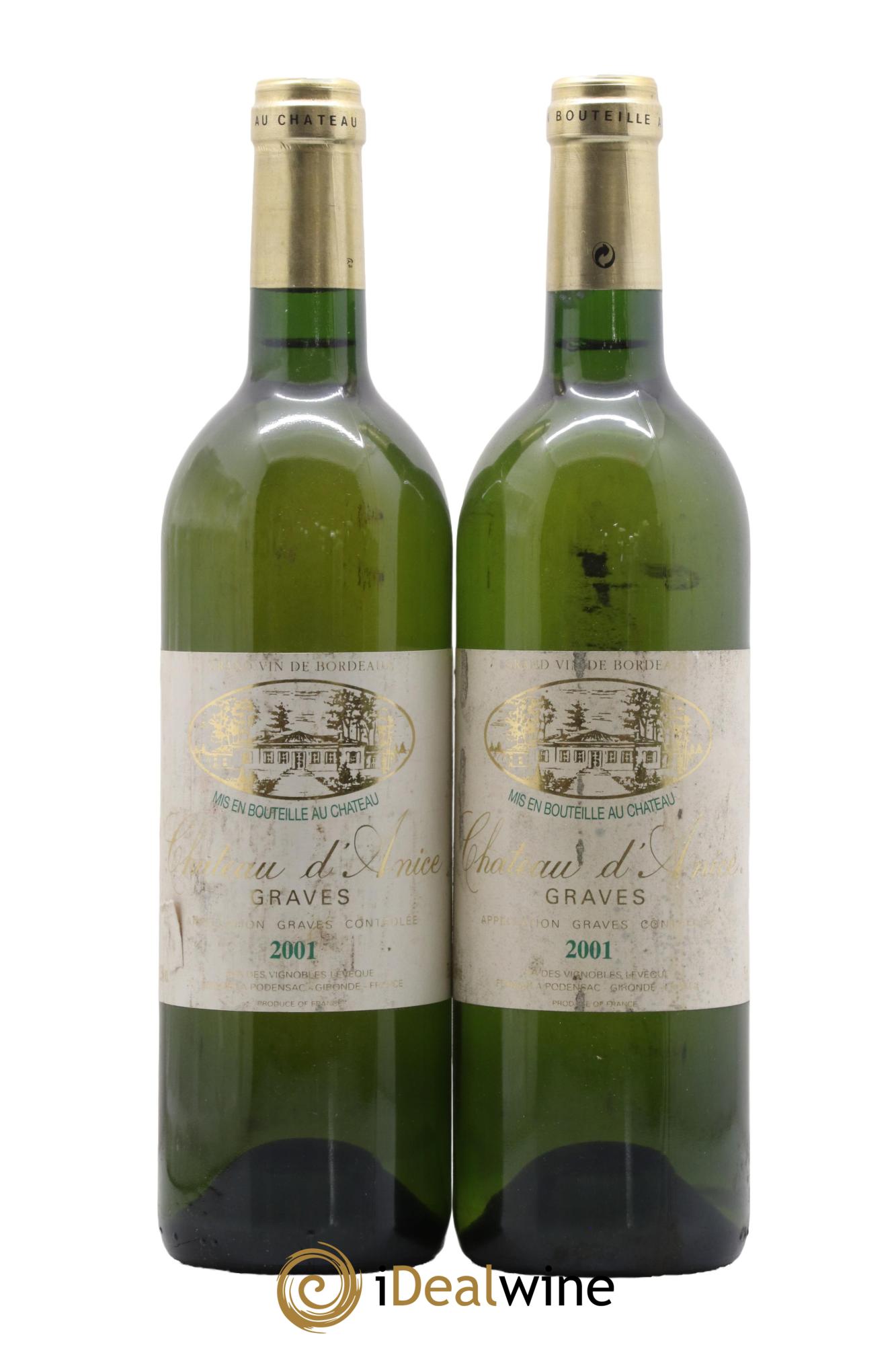 Graves Château D'Anice 2001 - Lotto di 2 bottiglie - 0