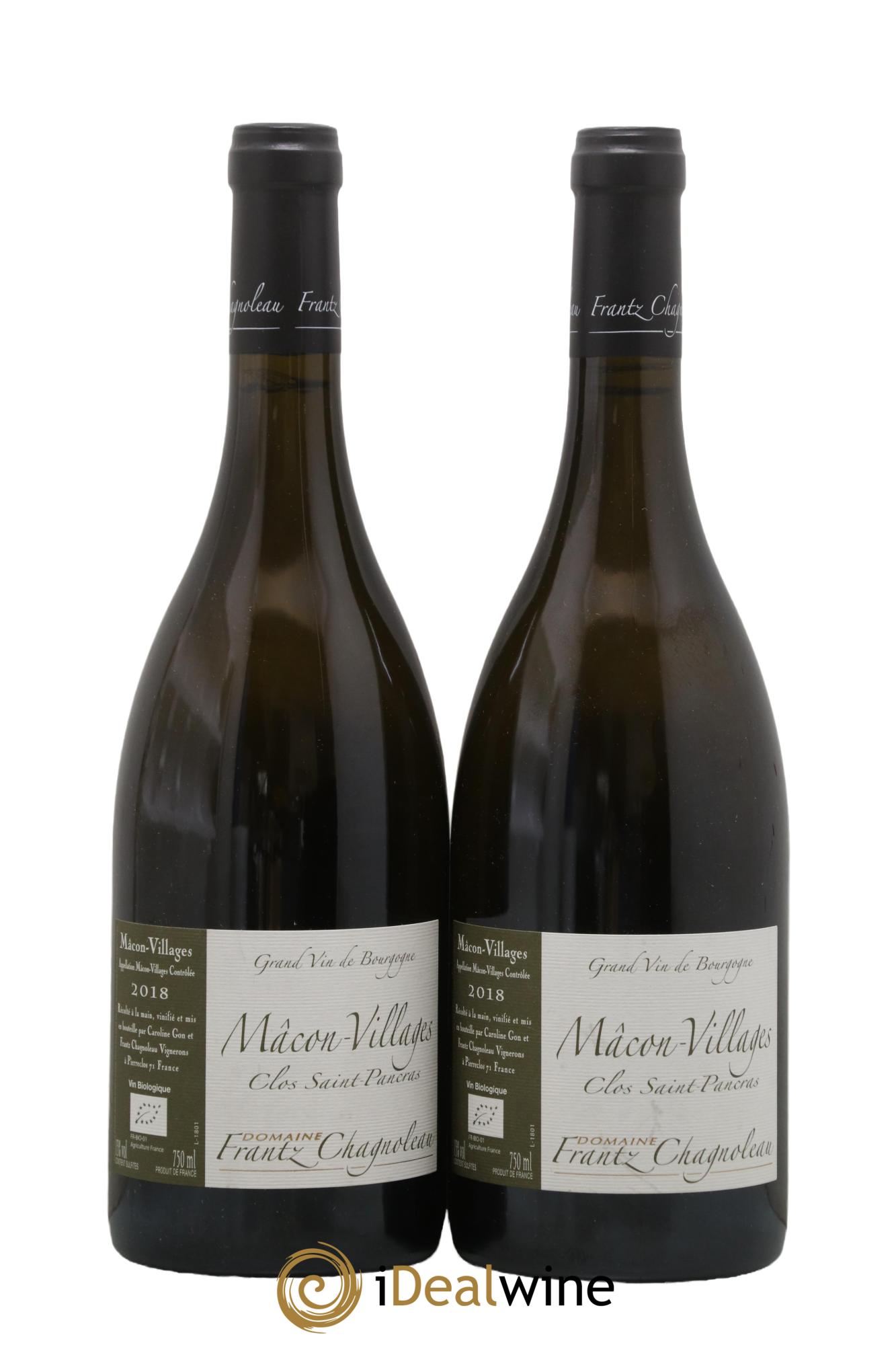 Mâcon Clos Saint Pancras Frantz Chagnoleau (Domaine) 2018 - Lot de 2 bouteilles - 0