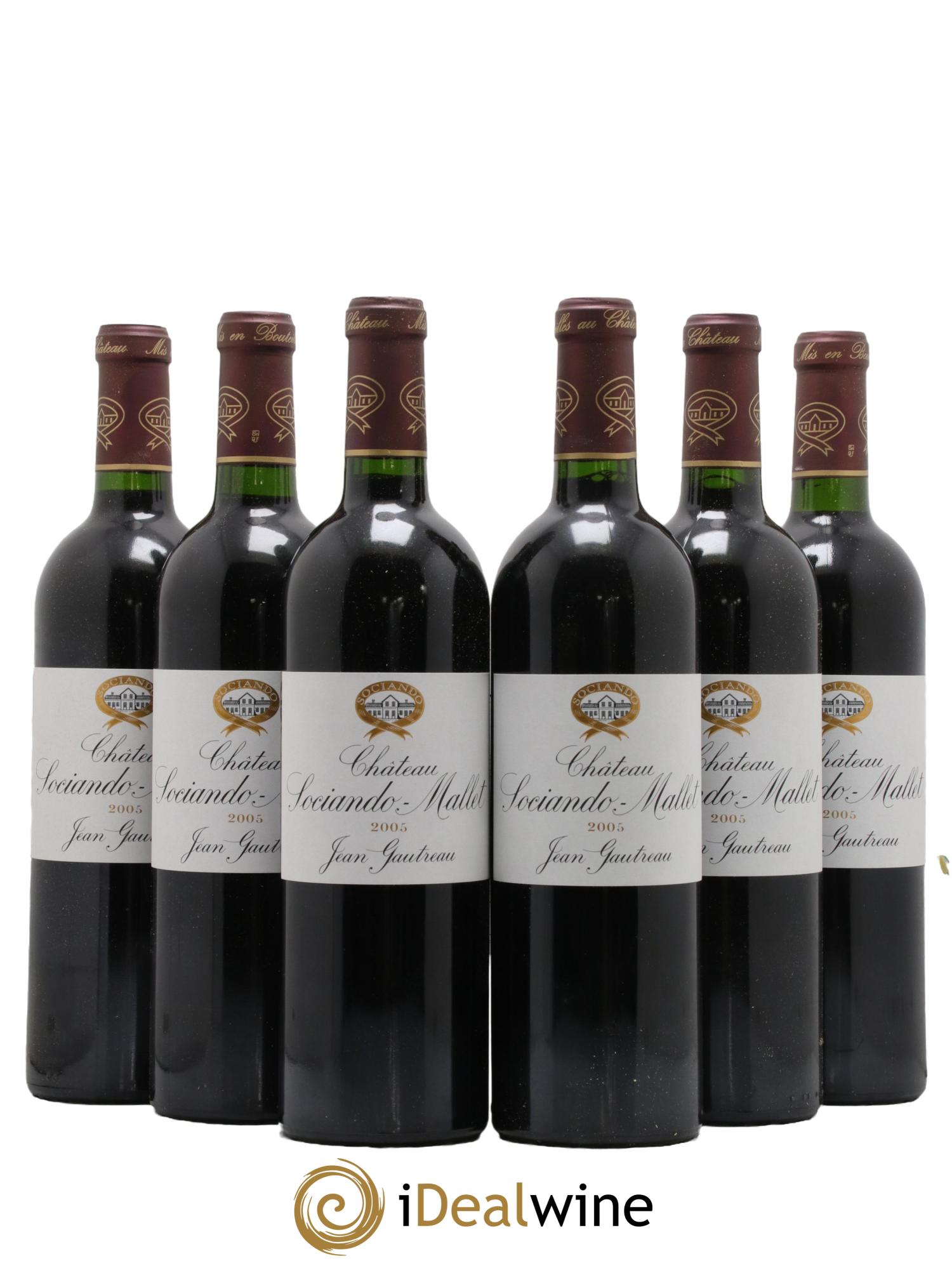 Château Sociando Mallet 2005 - Lot de 6 bouteilles - 0