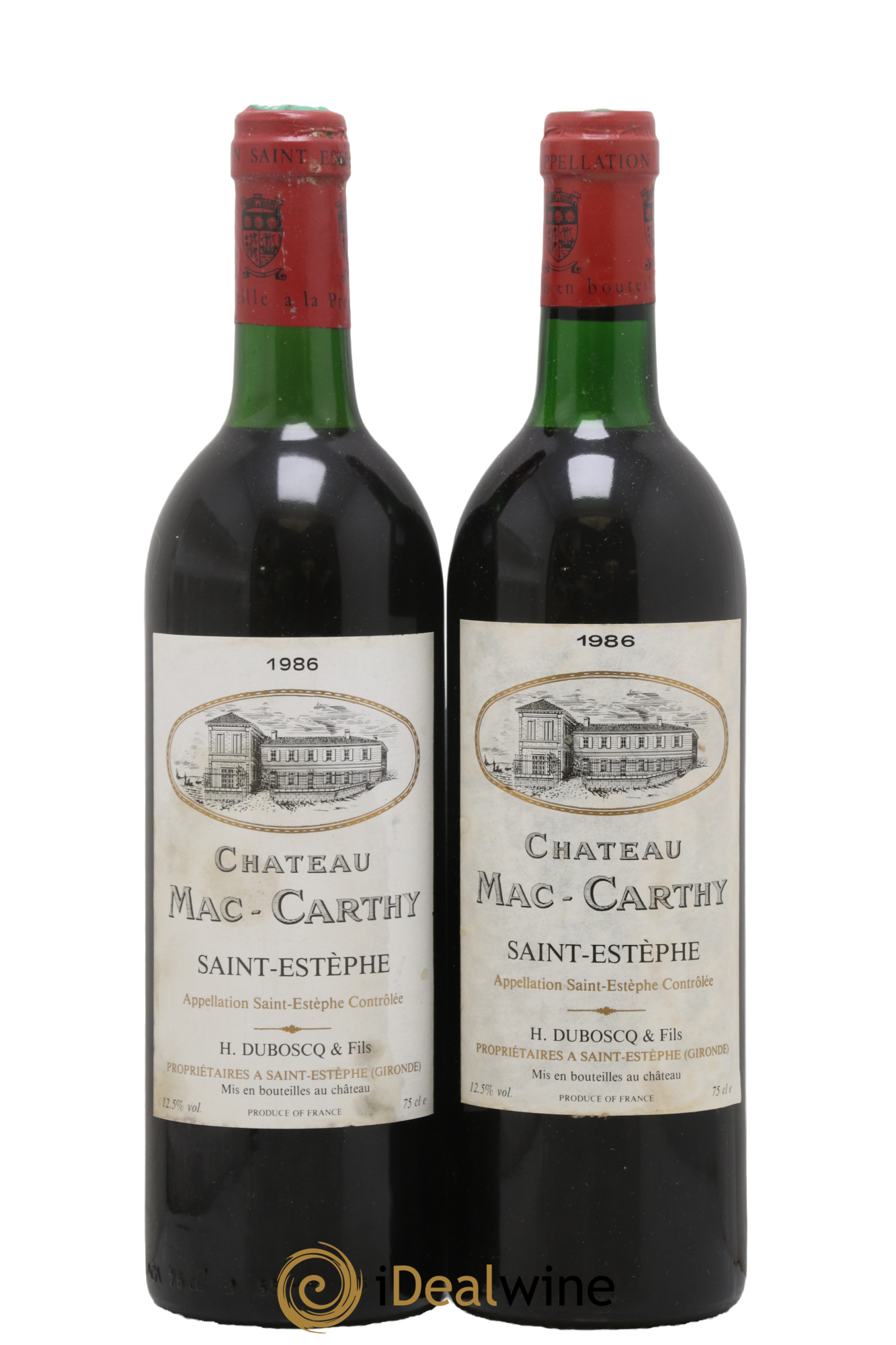 Saint-Estèphe Château Mac Carthy 1986 - Posten von 2 Flaschen - 0