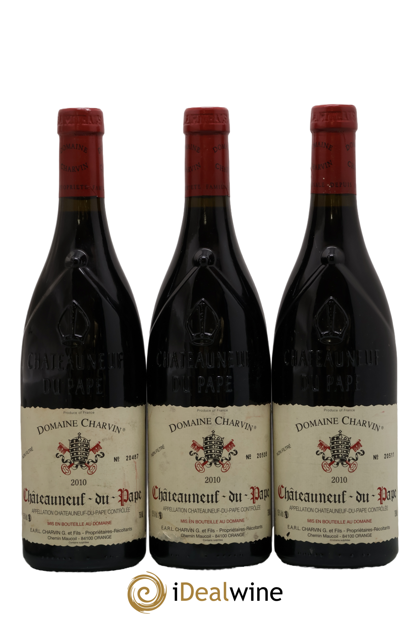 Châteauneuf-du-Pape Charvin (Domaine) 2010 - Lot de 3 bouteilles - 0