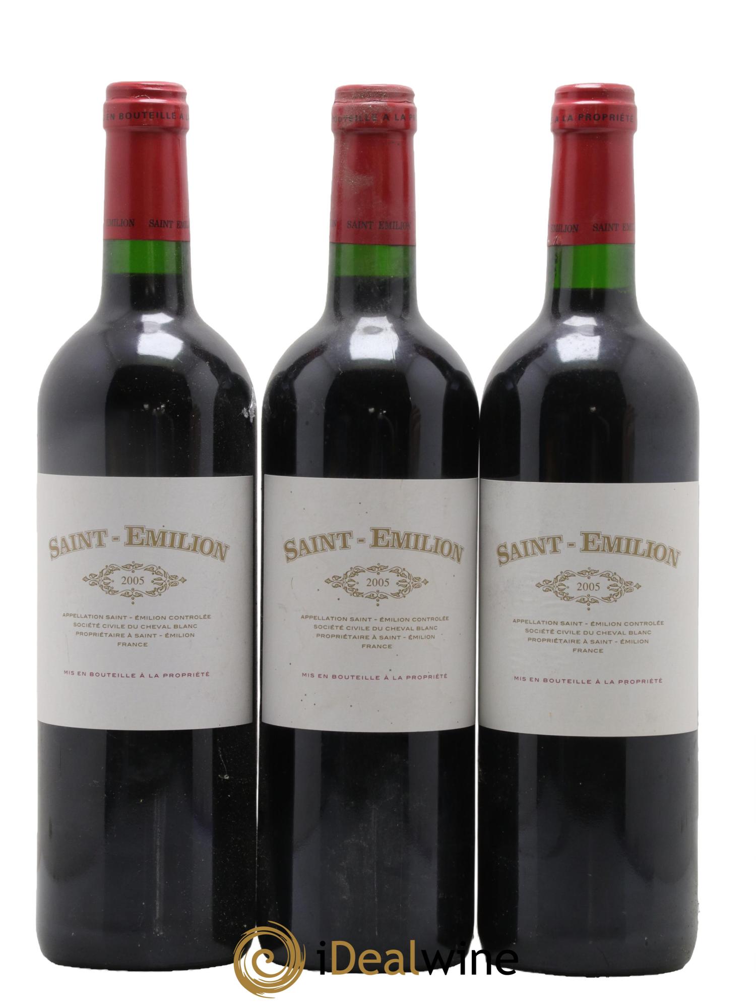 Saint-Émilion Saint Emilion de Cheval Blanc 2005 - Lot de 3 bouteilles - 0