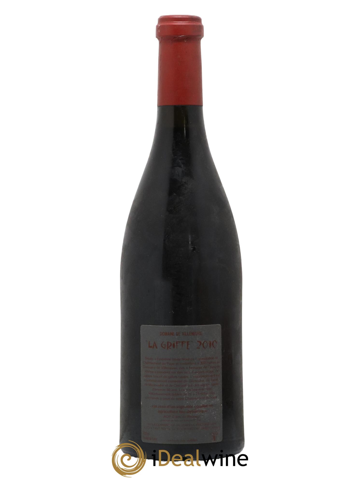 Côtes-du-Rhône La Griffe Domaine de Villeneuve 2010 - Lotto di 1 bottiglia - 1