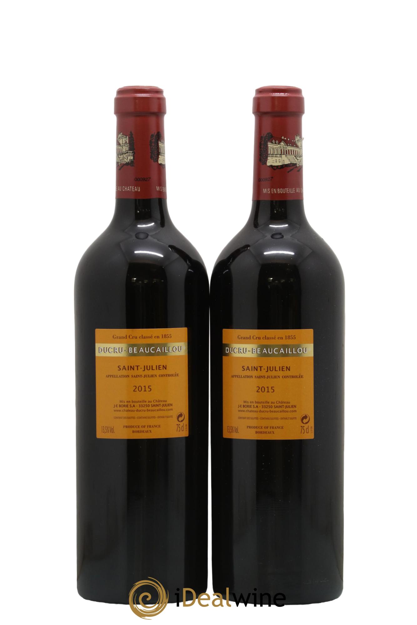Château Ducru Beaucaillou 2ème Grand Cru Classé 2015 - Lot de 2 bouteilles - 1