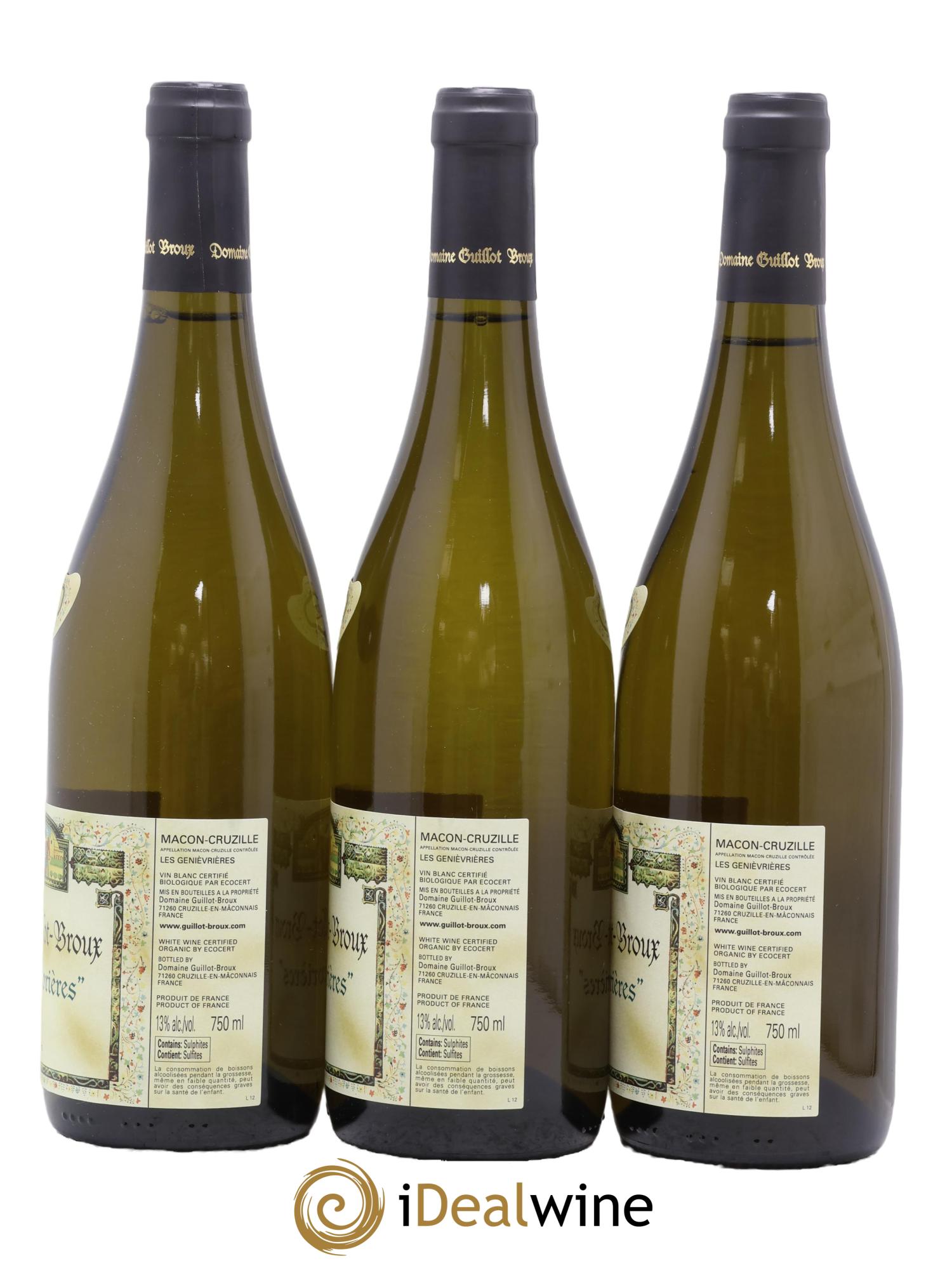 Mâcon-Cruzille Les Genievrières Guillot-Broux (Domaine) 2022 - Lot de 3 bouteilles - 1