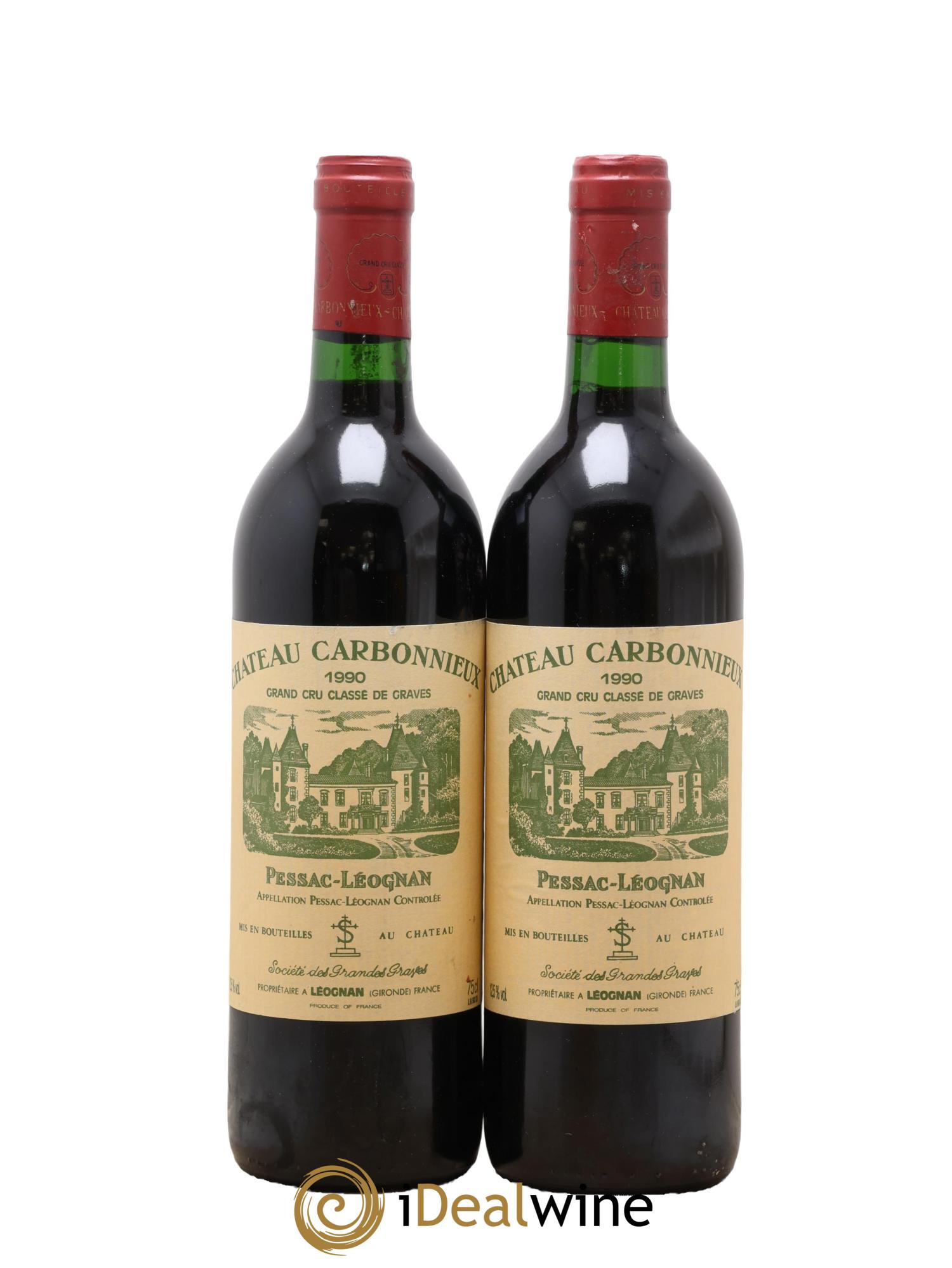 Château Carbonnieux Cru Classé de Graves 1990 - Posten von 2 Flaschen - 0