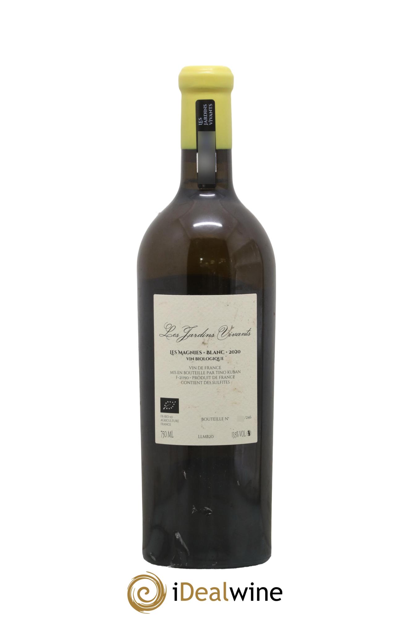 Vin de France Les Magnies Tino Kuban Les Jardins Vivants 2020 - Lot de 1 bouteille - 1
