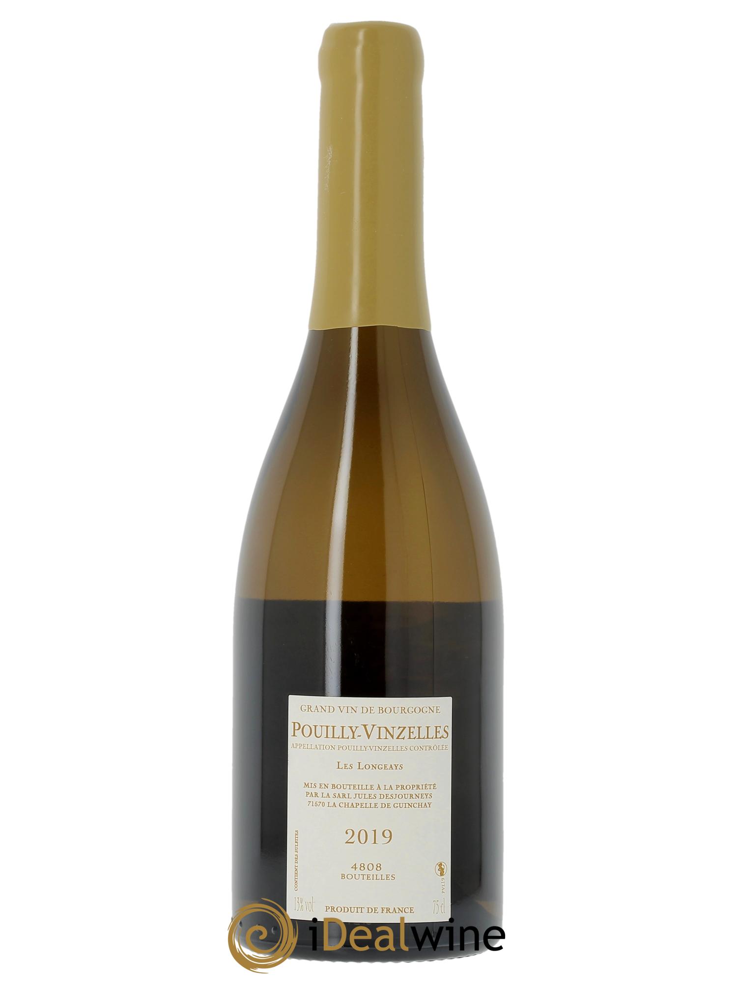 Pouilly-Vinzelles Les Longeays Jules Desjourneys  2019 - Lot de 1 bouteille - 1