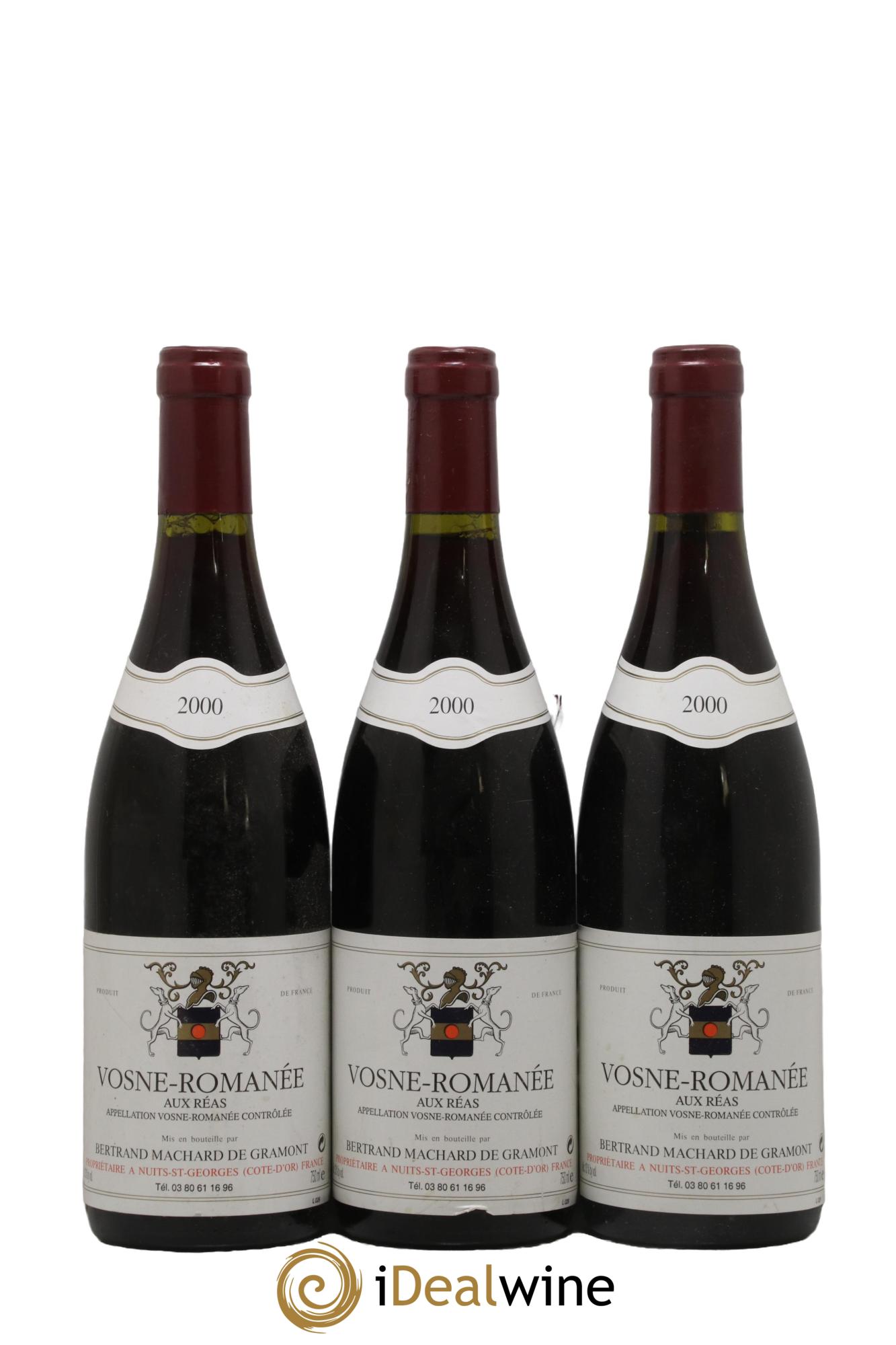 Vosne-Romanée Aux Réas Marchand de Gramont 2000 - Lot de 3 bouteilles - 0