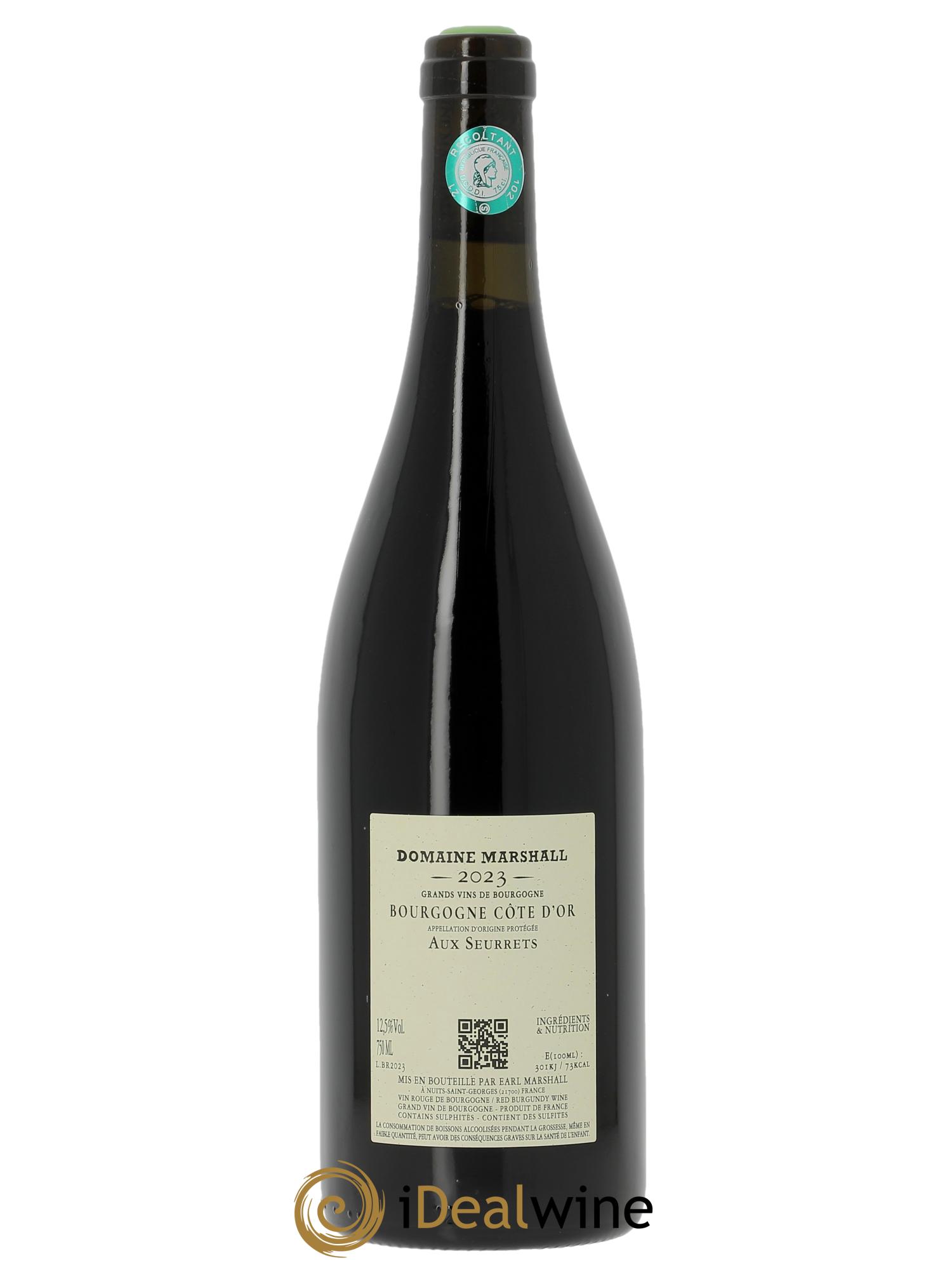 Bourgogne Côte d'Or Aux Seurrets Marschall (Domaine) 2023 - Lot de 1 bouteille - 1