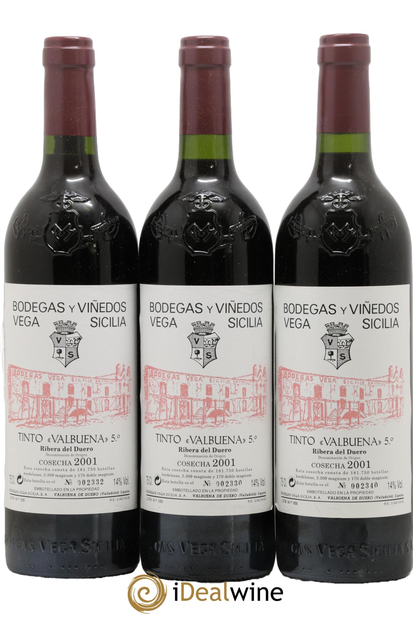 Ribera Del Duero DO Vega Sicilia Valbuena 5 ano Famille Alvarez  2001 - Lotto di 12 bottiglie - 4