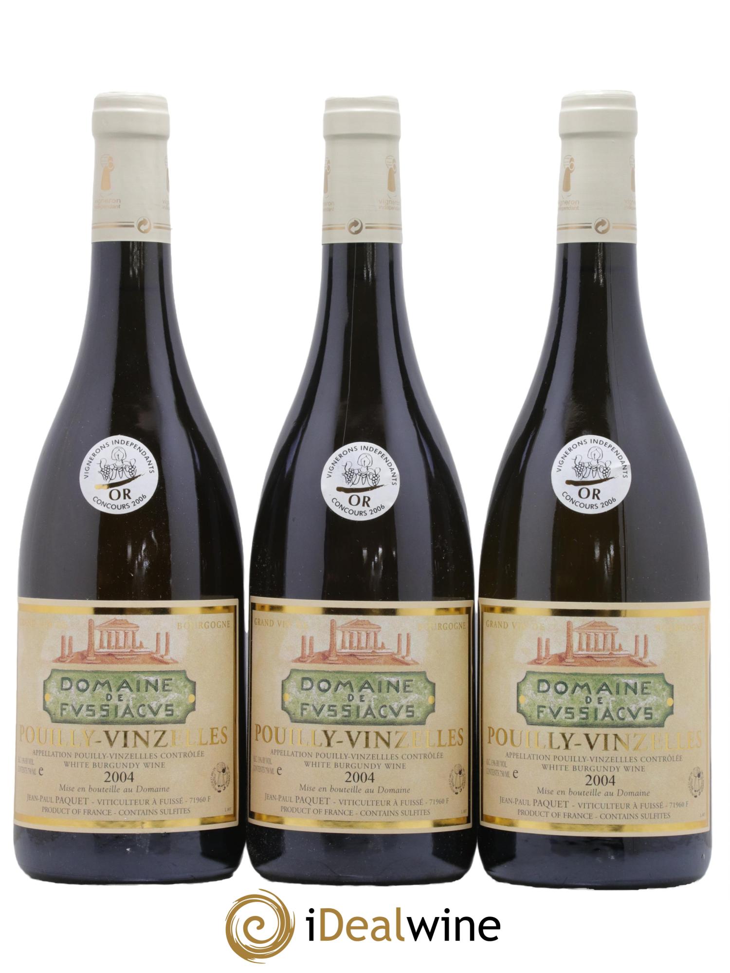 Pouilly-Vinzelles Fussiacus 2004 - Lot de 3 bouteilles - 0