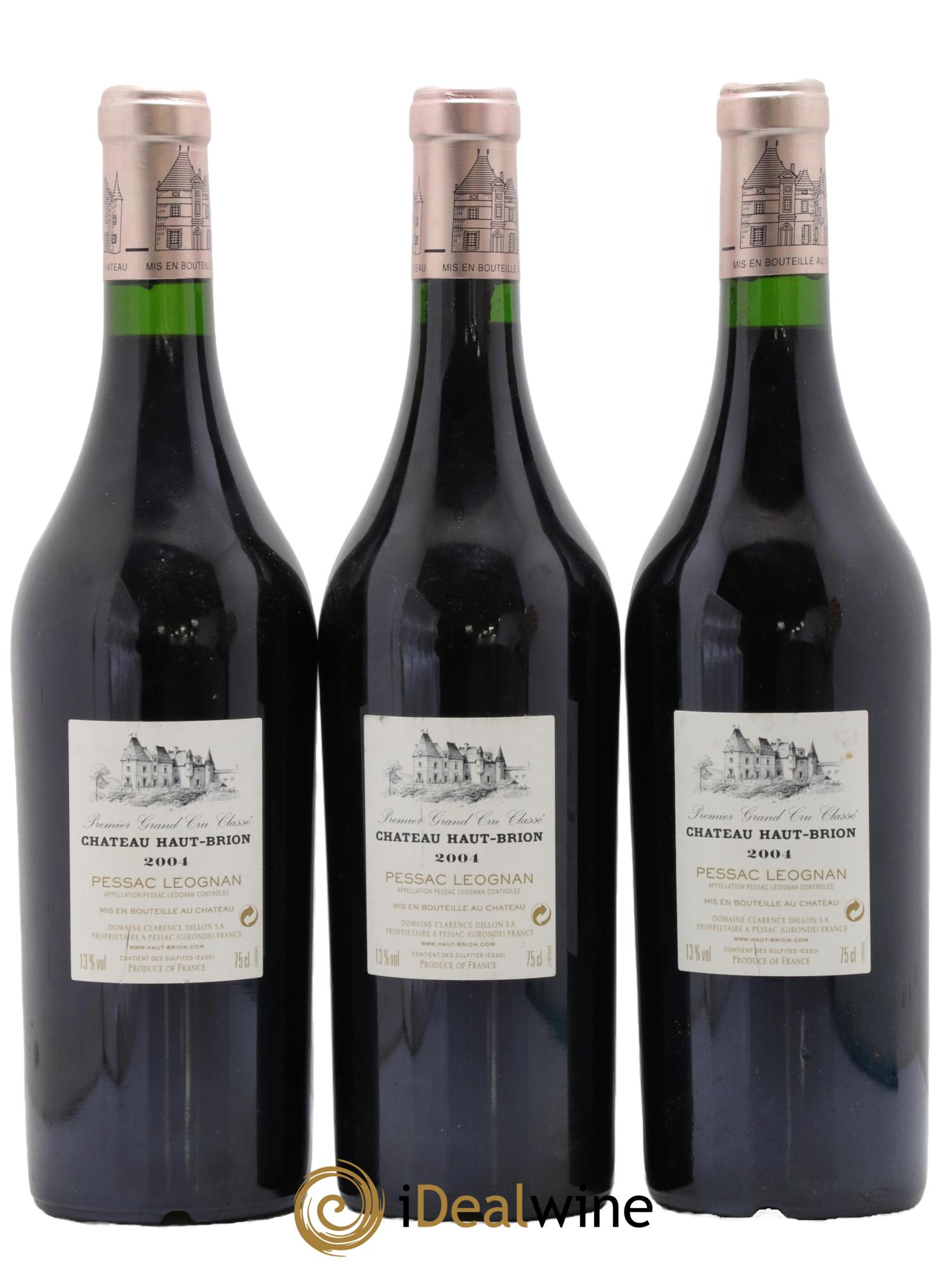 Château Haut Brion 1er Grand Cru Classé 2004 - Lot of 3 bottles - 1