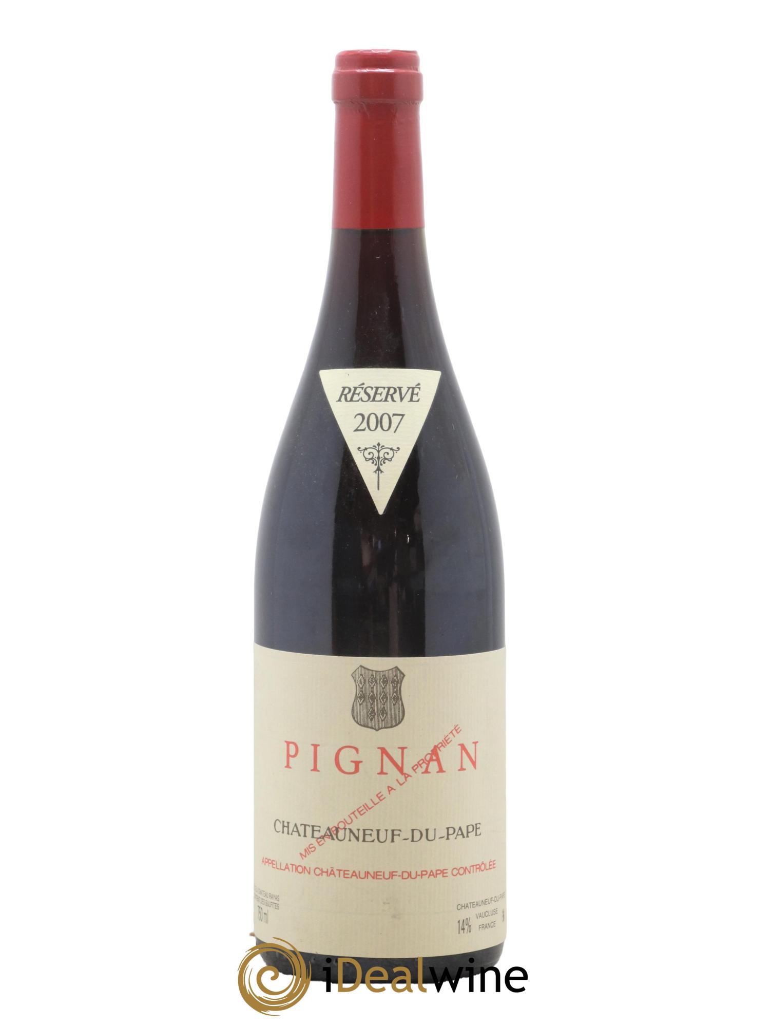 Châteauneuf-du-Pape Pignan Emmanuel Reynaud 2007 - Lot de 1 bouteille - 0