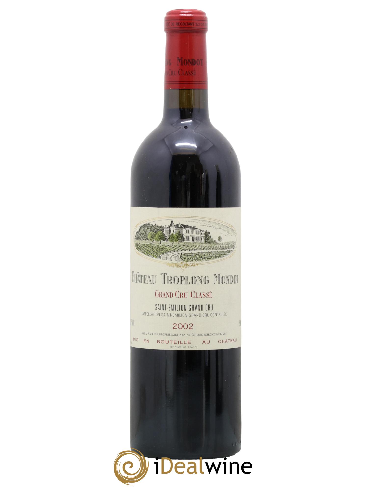 Château Troplong Mondot 1er Grand Cru Classé B 2002 - Lot de 1 bouteille - 0